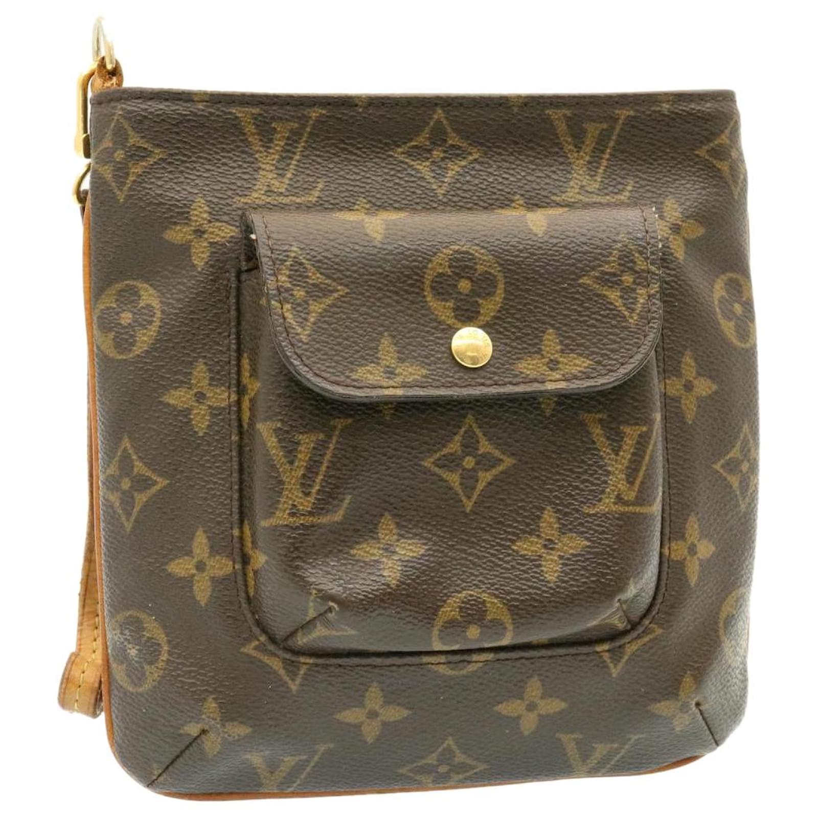 Louis Vuitton Partition Wristlet Clutch Monogram Canvas Brown