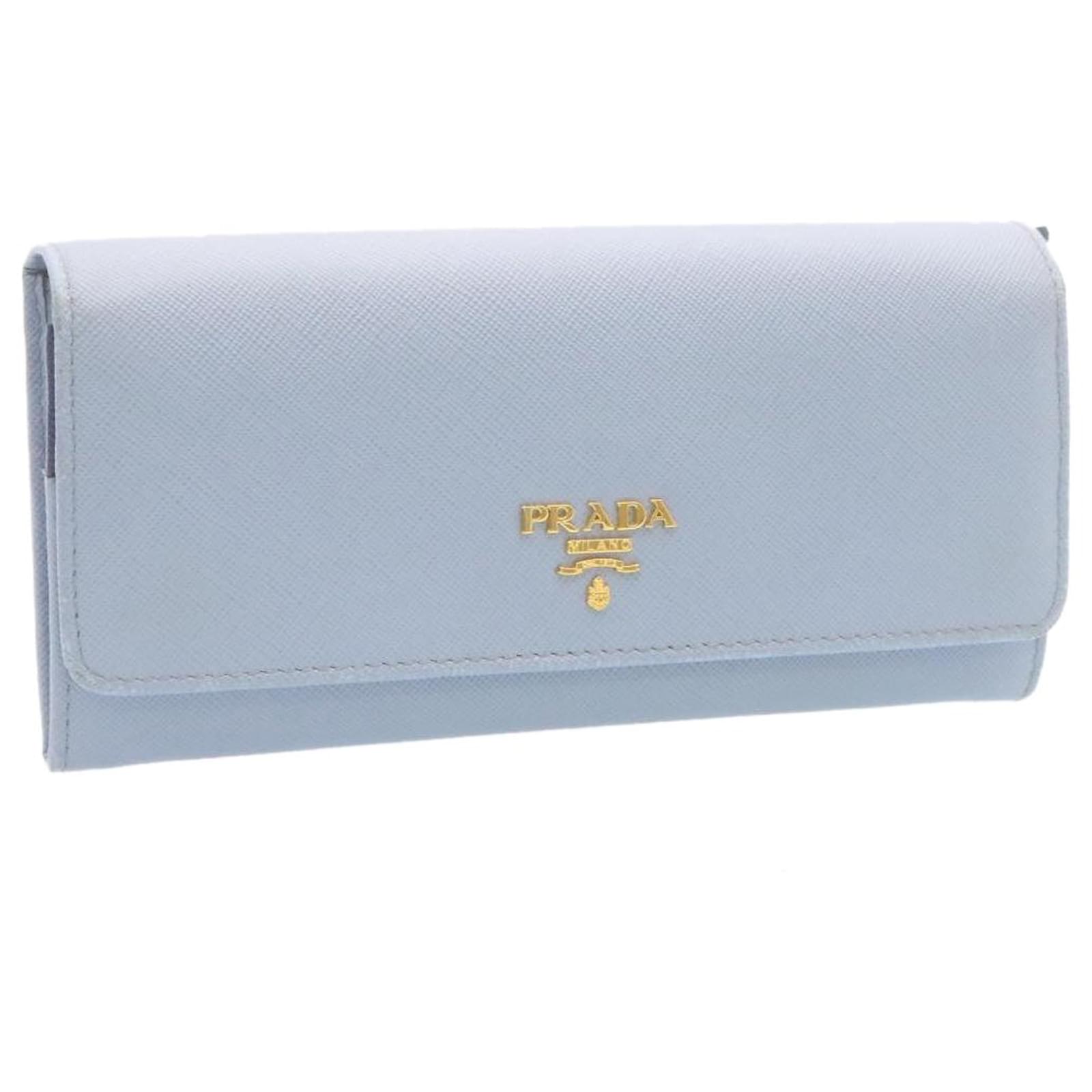 PRADA wallet Light blue Leather  - Joli Closet