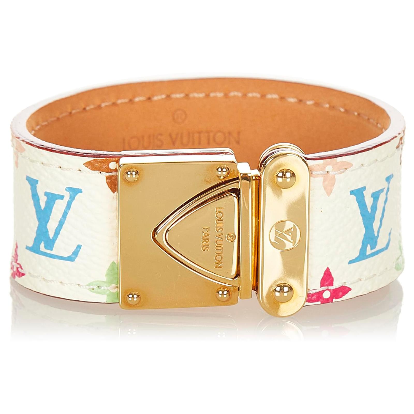 Louis Vuitton Lock Monogram Canvas Bracelet