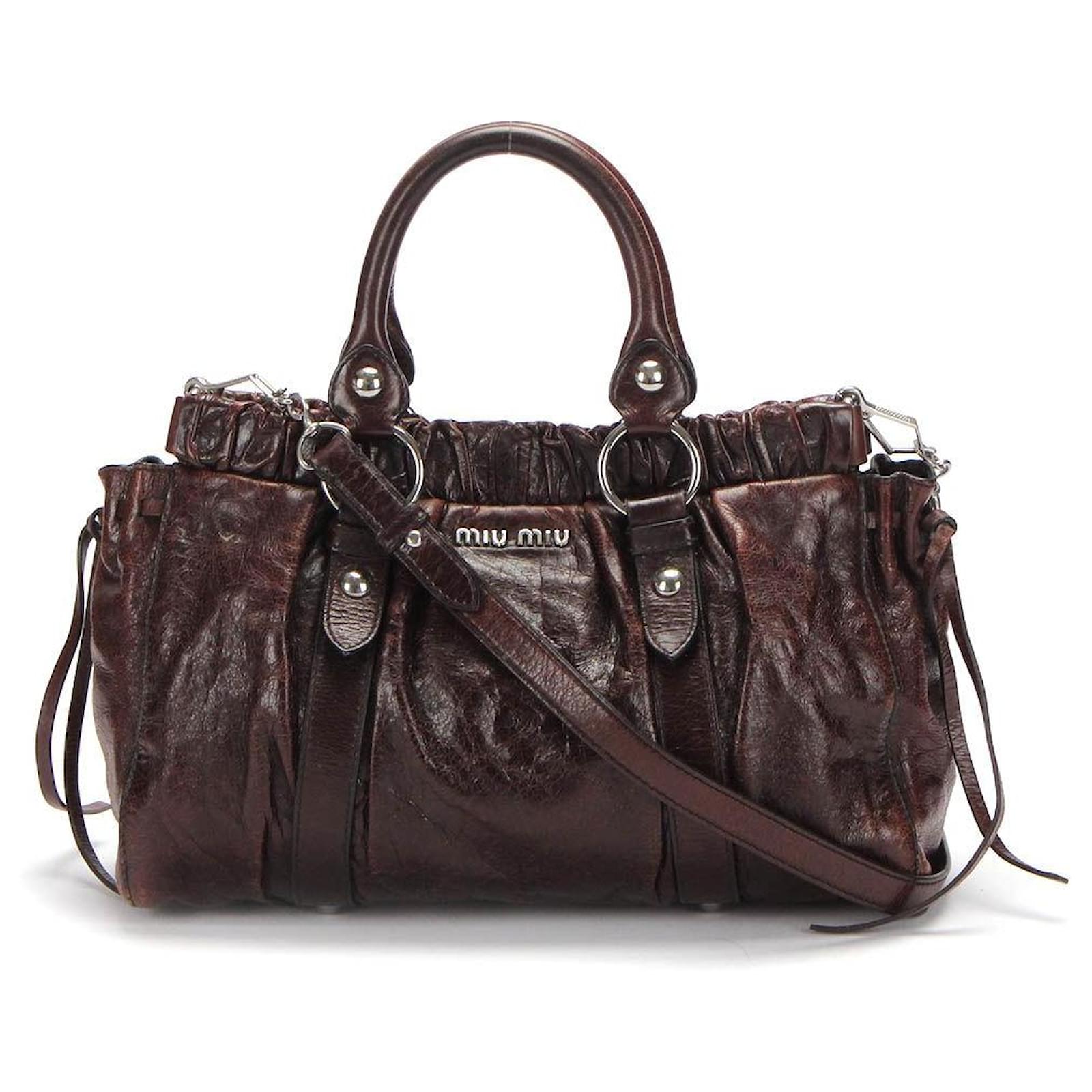 Miu Miu 2-Way Brown Leather Bag