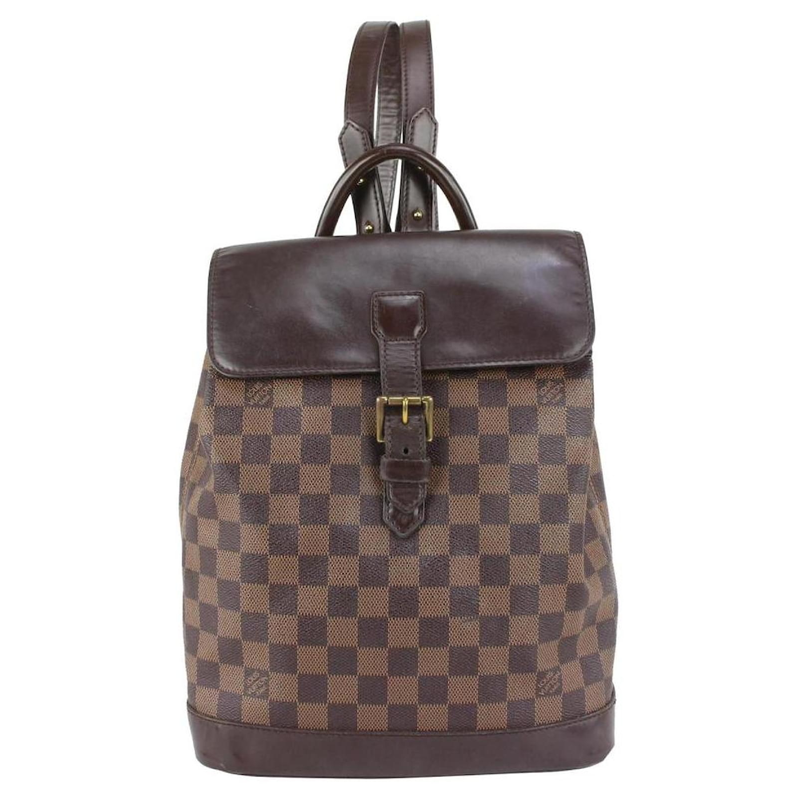 Louis Vuitton Damier Ebene Soho Backpack Leather ref.351414 - Joli