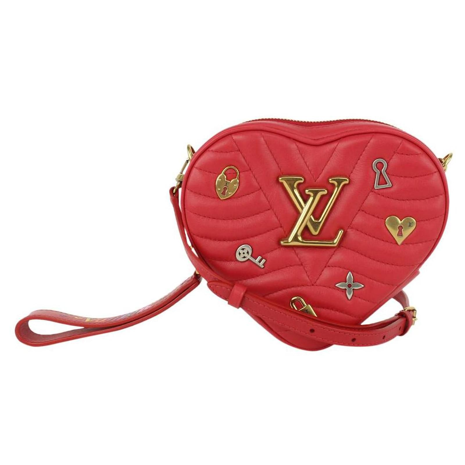 Louis Vuitton Limited Edition Red Quilted Leather New Wave Heart
