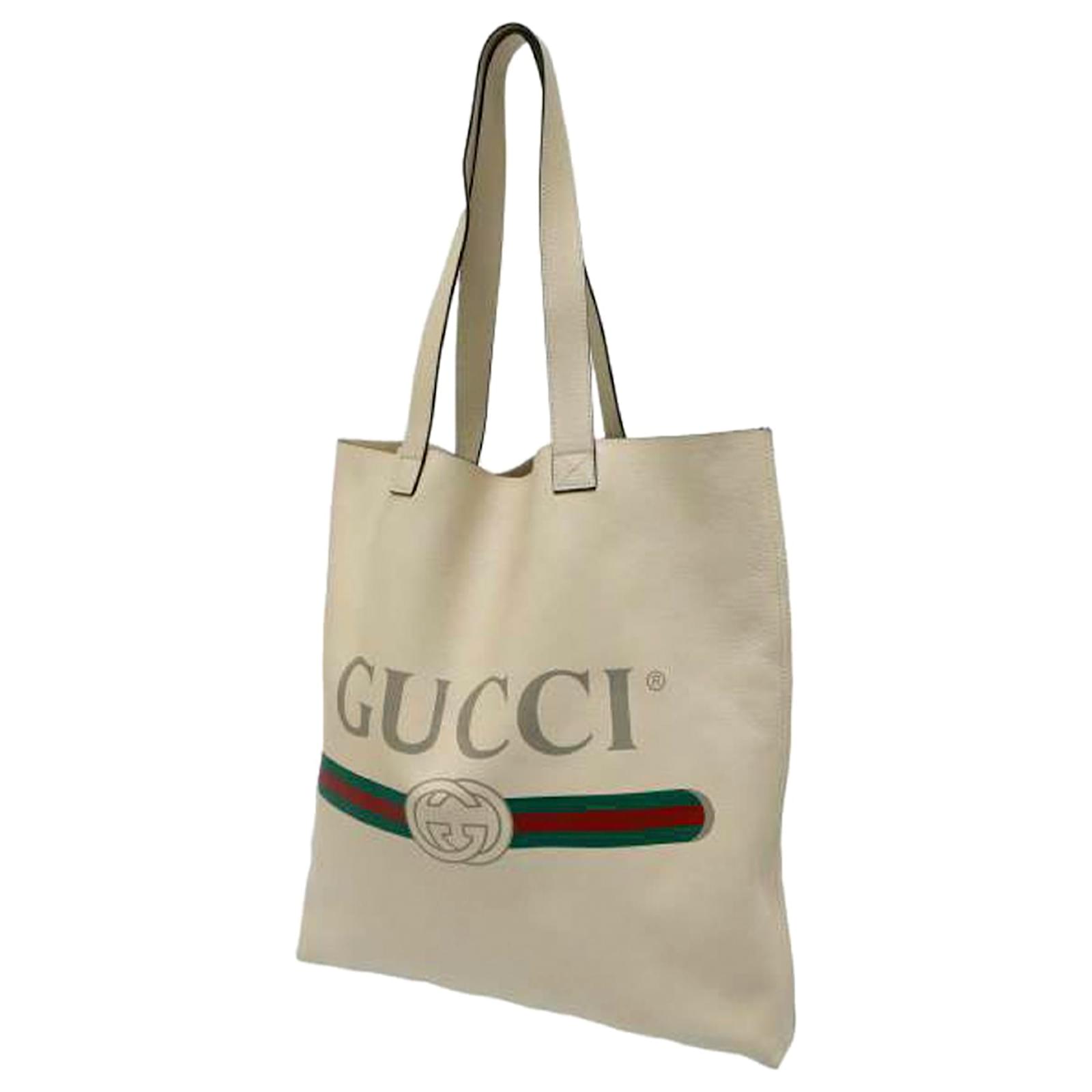 gucci white shopping bag