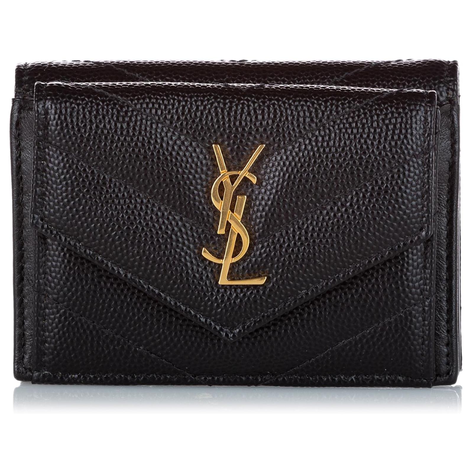 Yves saint laurent discount tri fold wallet