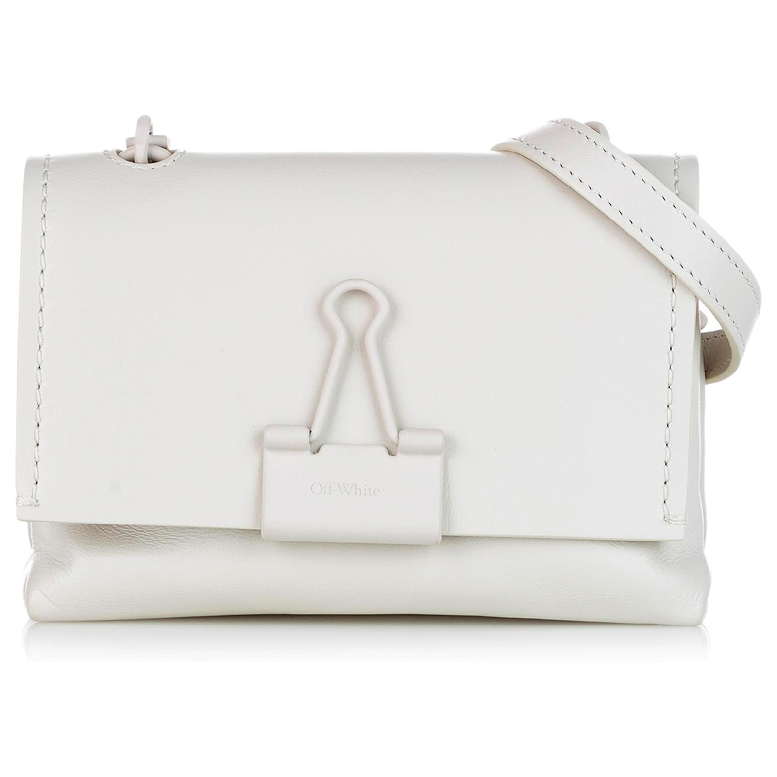 Off-White Binder Leather Crossbody Bag