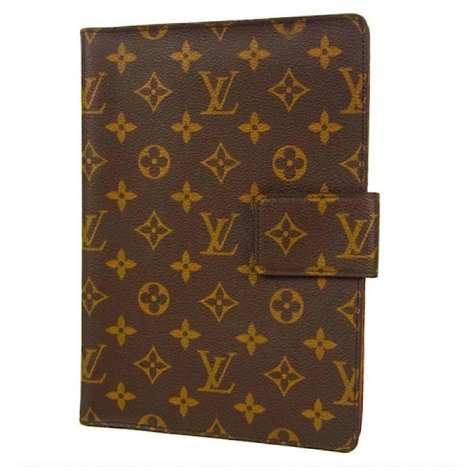 Louis Vuitton Vintage Monogram Large Notebook Cover/Agenda Brown Leather  Cloth ref.352305 - Joli Closet