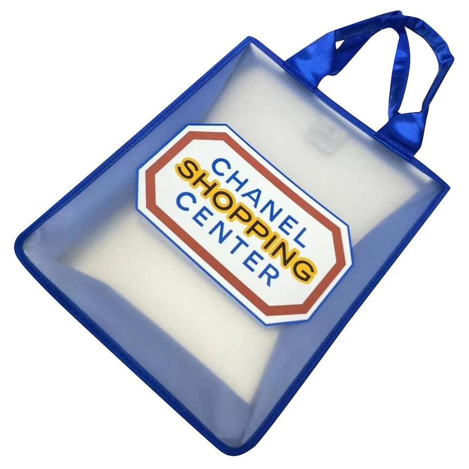Chanel VIP SHOPPING CENTER GIFT BAG Blue Plastic ref.352347 - Joli Closet