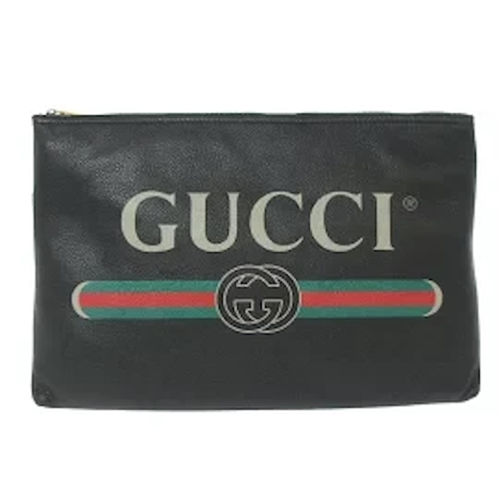 [Gebraucht] GUCCI (Gucci) Clutch mit GucciPrint Schwarz x Grün x Multi