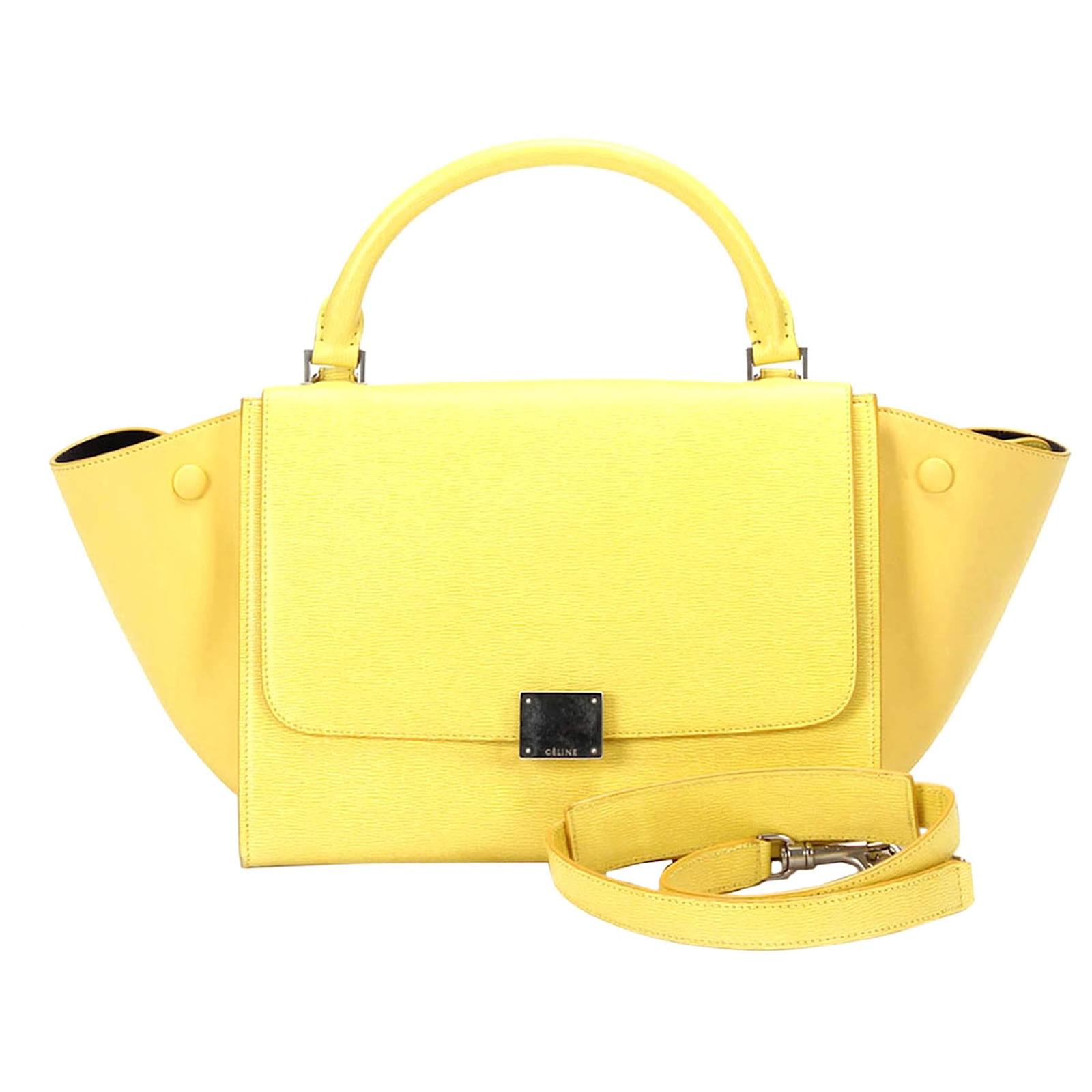 celine trapeze yellow