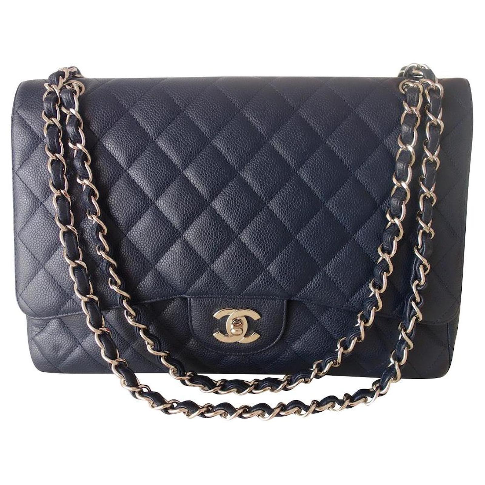 Timeless classique top handle leather handbag Chanel Blue in