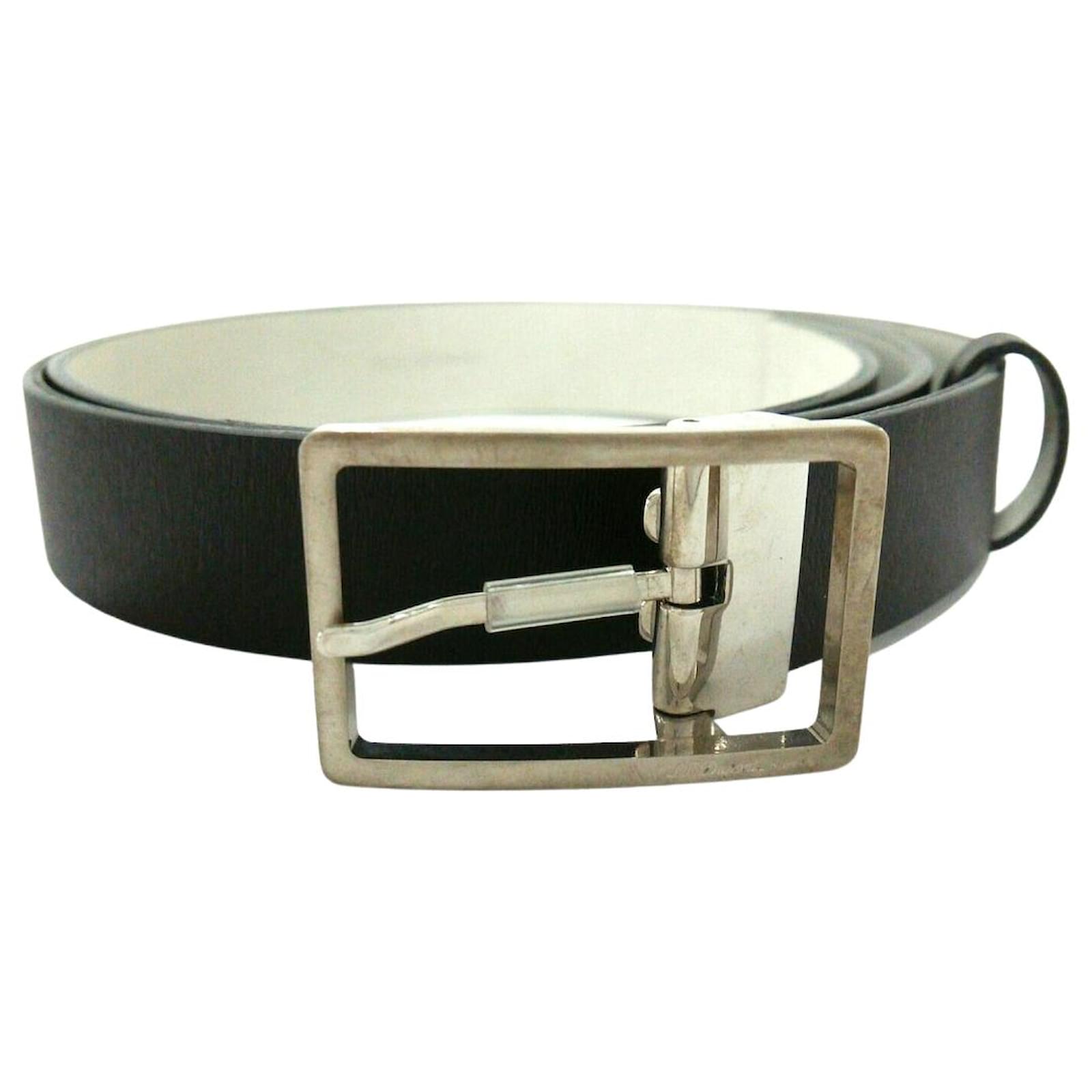 Alfred Dunhill dunhill Belt Black Leather ref.353446 - Joli Closet