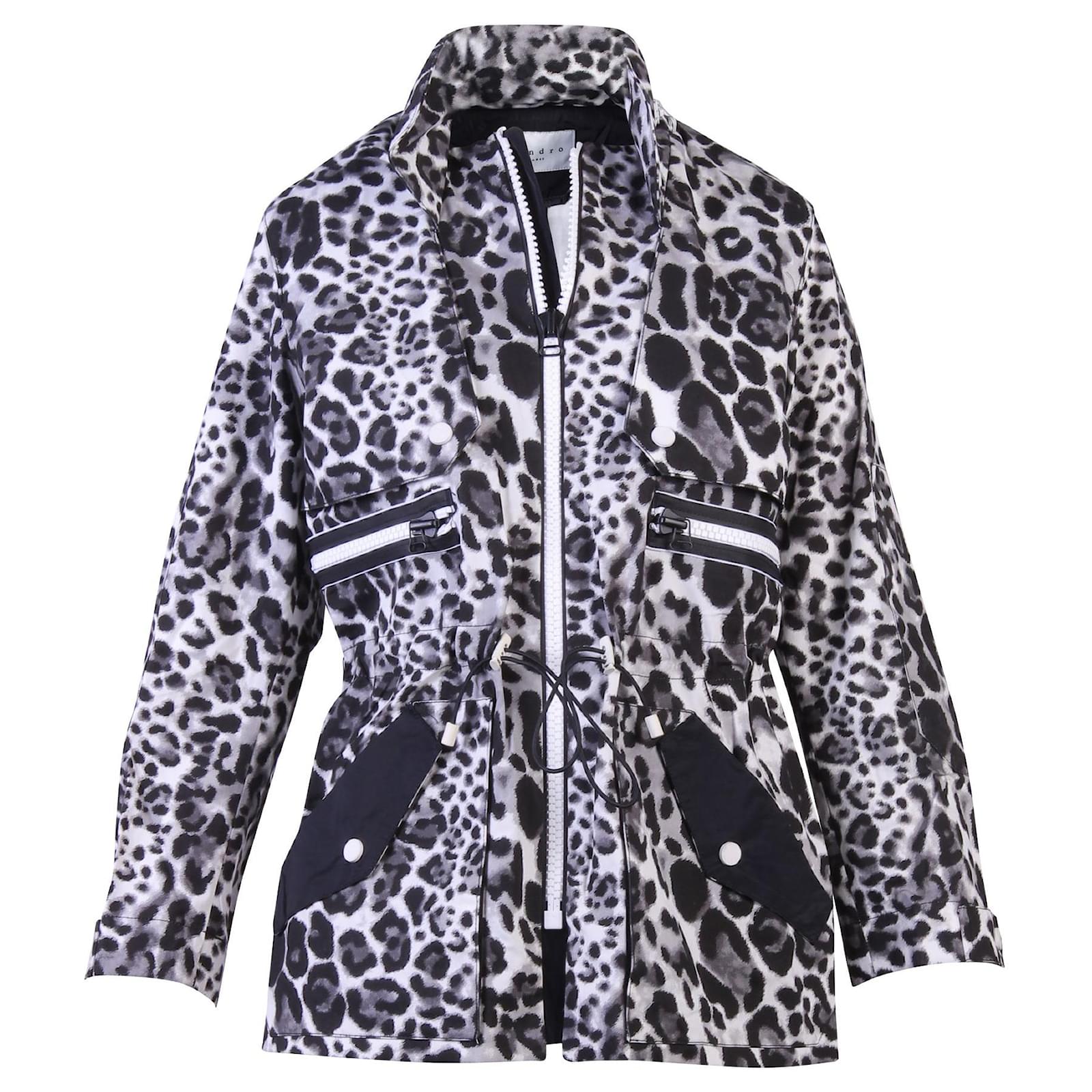 sandro leopard jacket