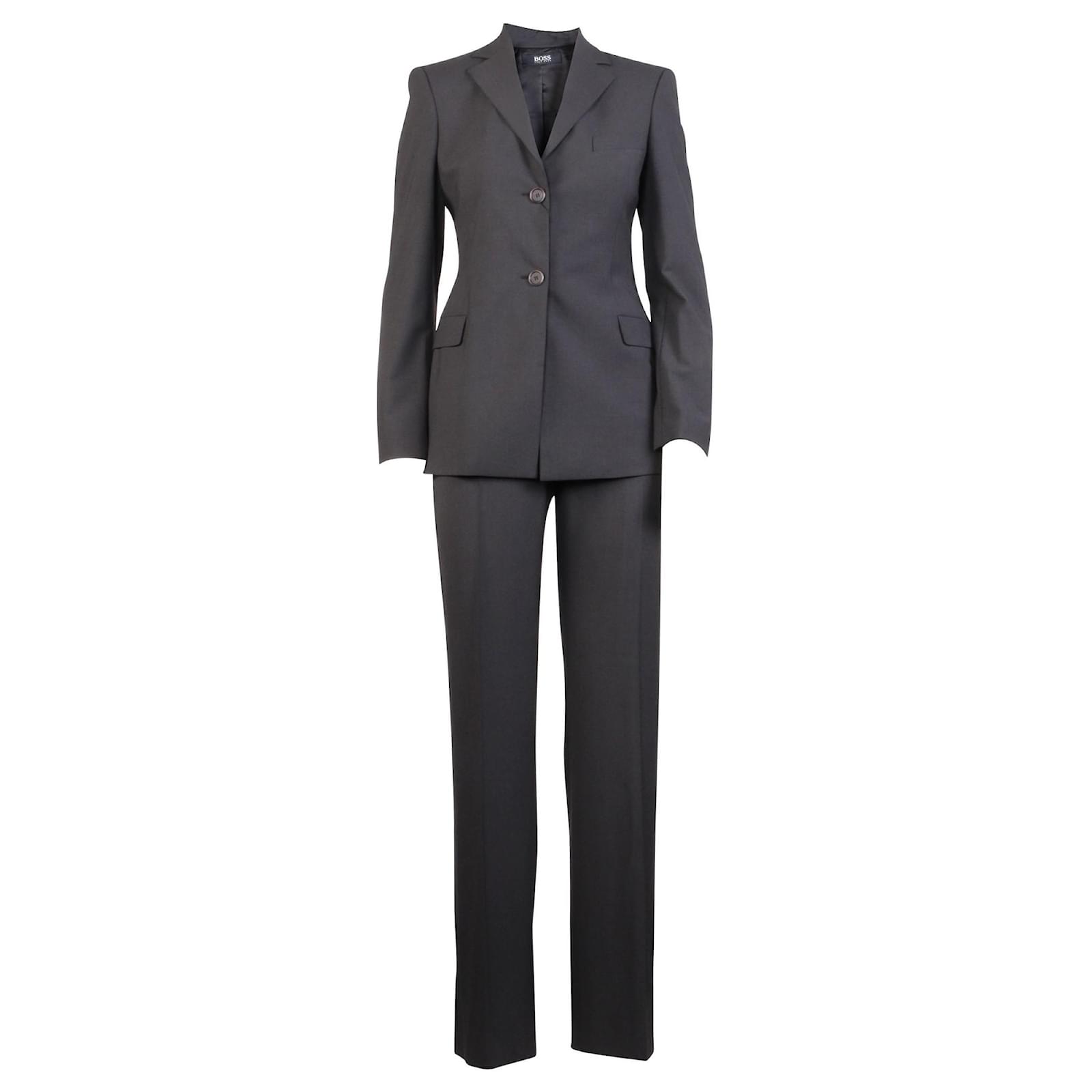 Hugo Boss Conjunto de traje Negro Lana ref.354129 - Joli Closet