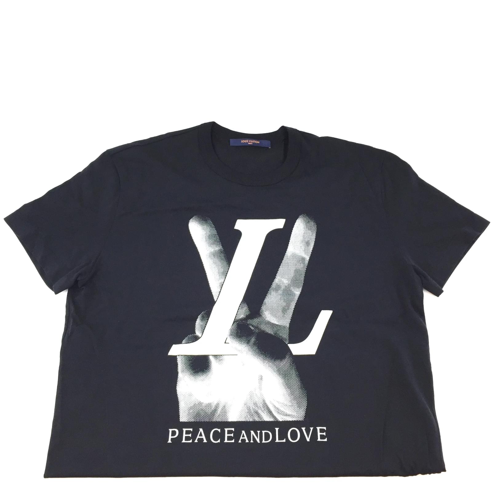 Louis Vuitton Black Peace and Love Men Tee Shirt XS ref.JC354413