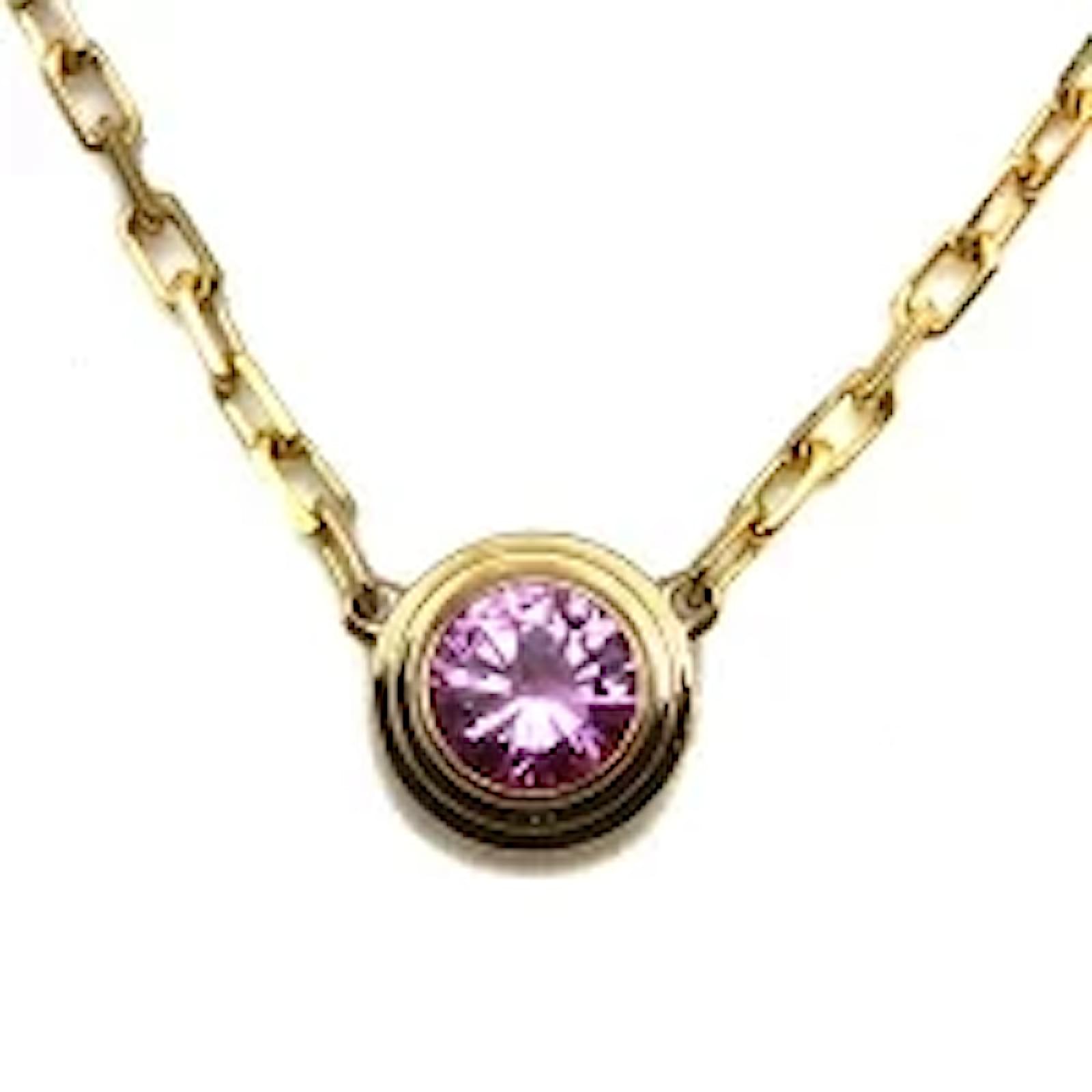 cartier pink sapphire necklace