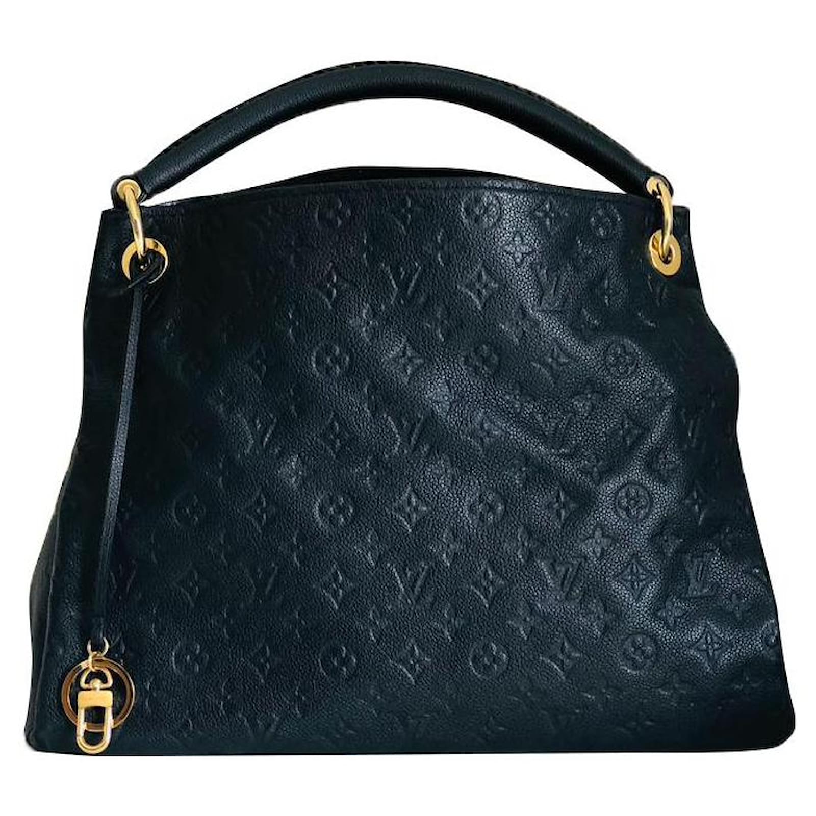 Louis Vuitton, Bags, Louis Vuitton Navy Blue Embossed Handbag