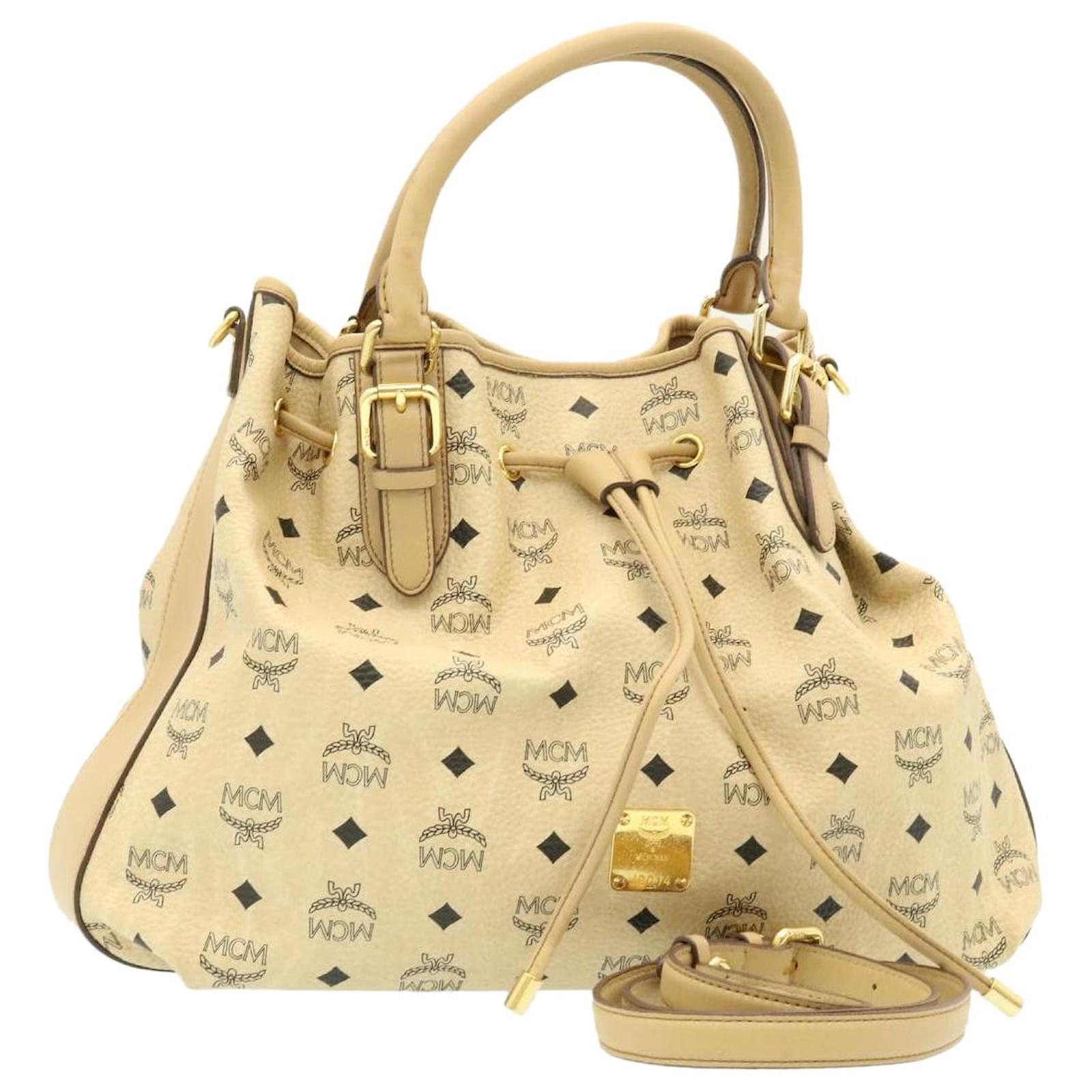 MCM Handbag Beige Leather ref.355165 - Joli Closet