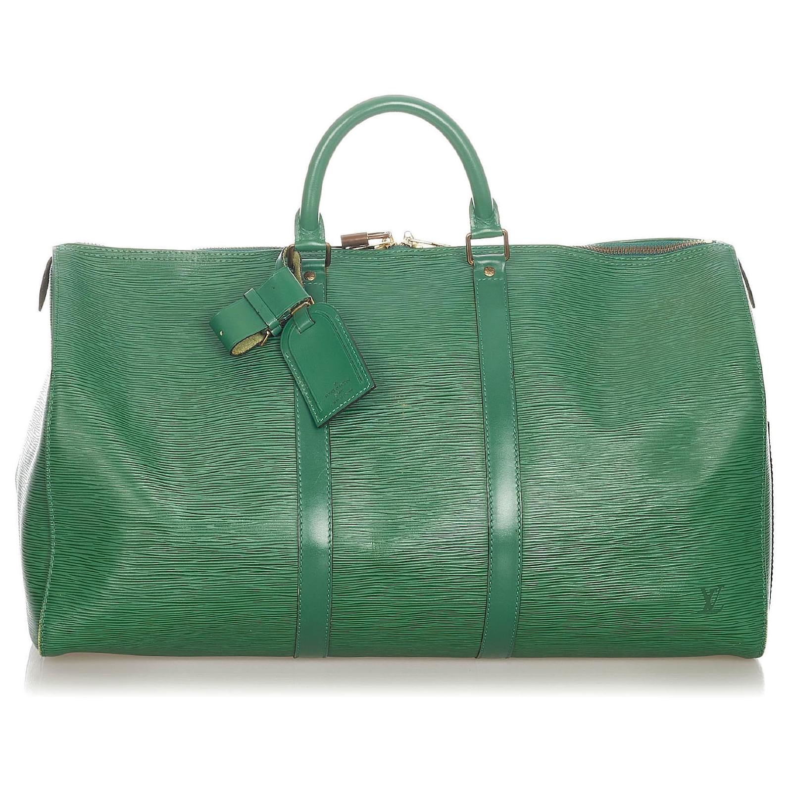 Louis Vuitton Green Epi Leather Keepall 50 Duffle Bag