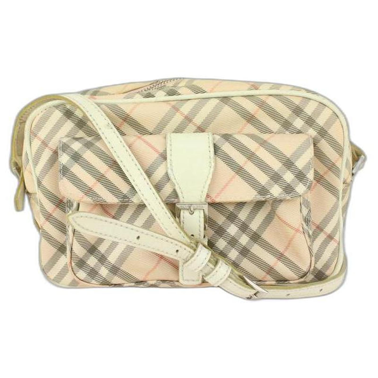 Burberry Pink Nova Check Crossbody Camera Bag Leather  - Joli  Closet