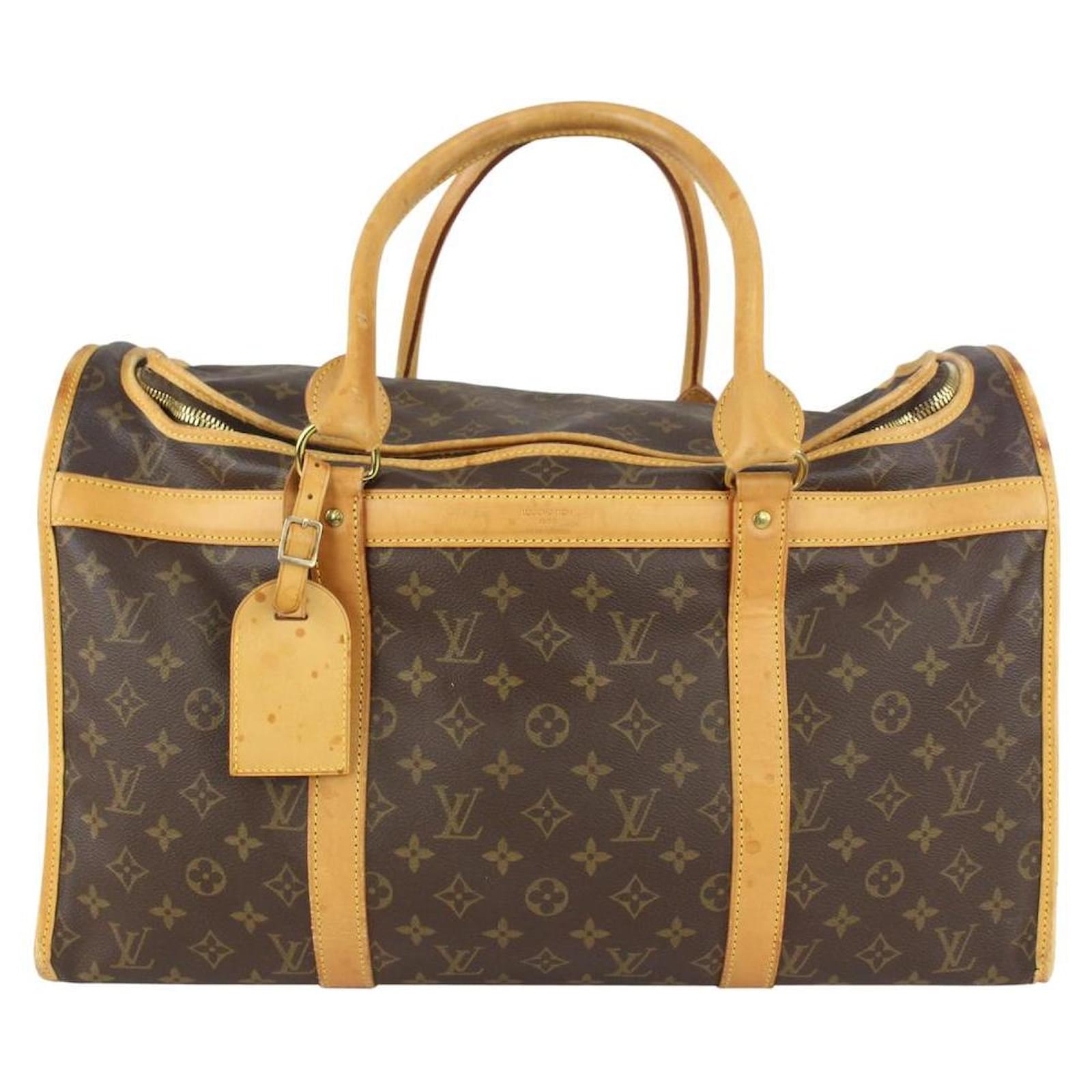 Louis Vuitton Discontinued Monogram Sac Chien 50 Dog Carrier Pet Travel Bag  Leather ref.355488 - Joli Closet