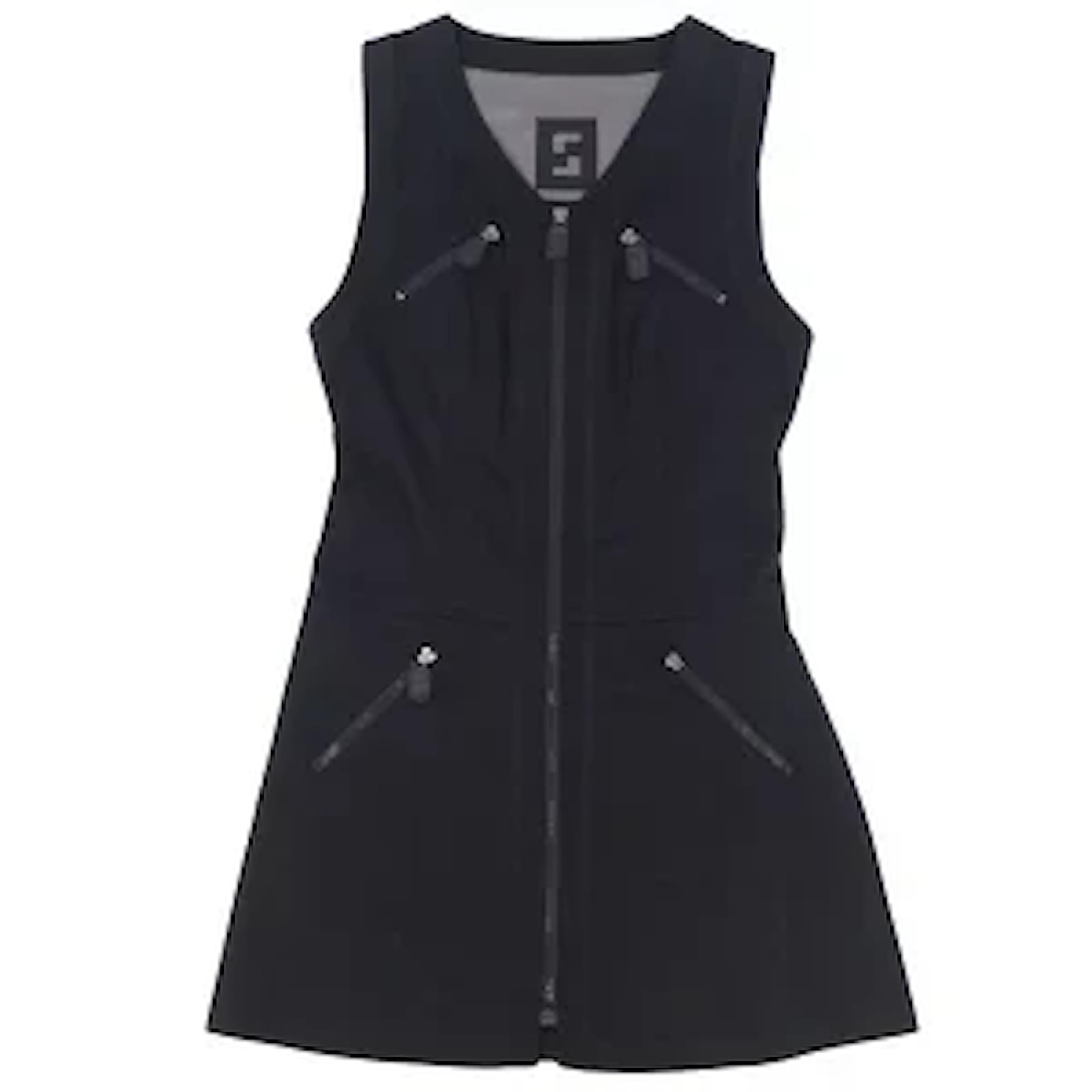 Used) Vintage FENDI jeans FF logo Sleeveless dress Zip-up mesh 44 Black  Ladies Tops Vintage Vintage Cotton ref.355536 - Joli Closet
