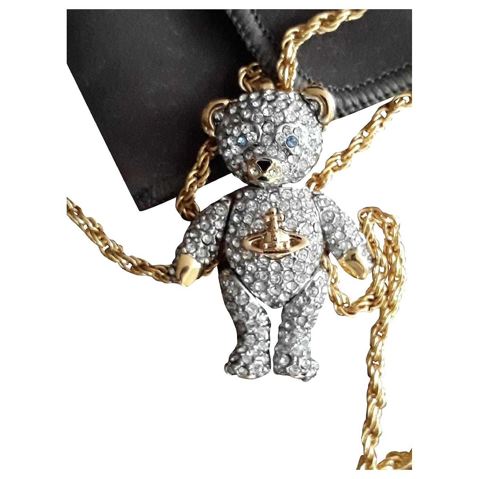 Vivienne Westwood teddy bear necklace Like new,... - Depop