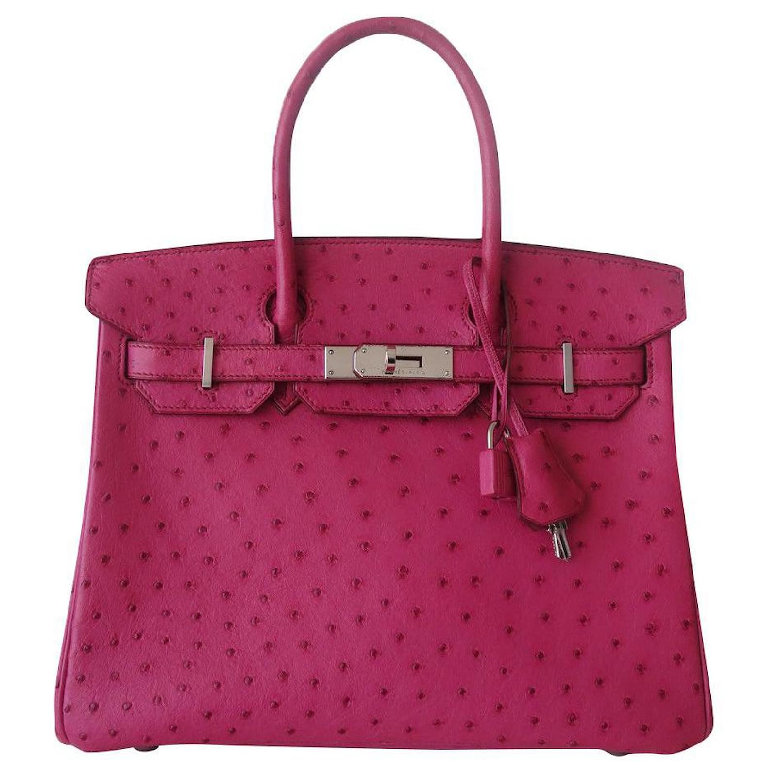 Hermes style kelly bags pink ostrich handbags