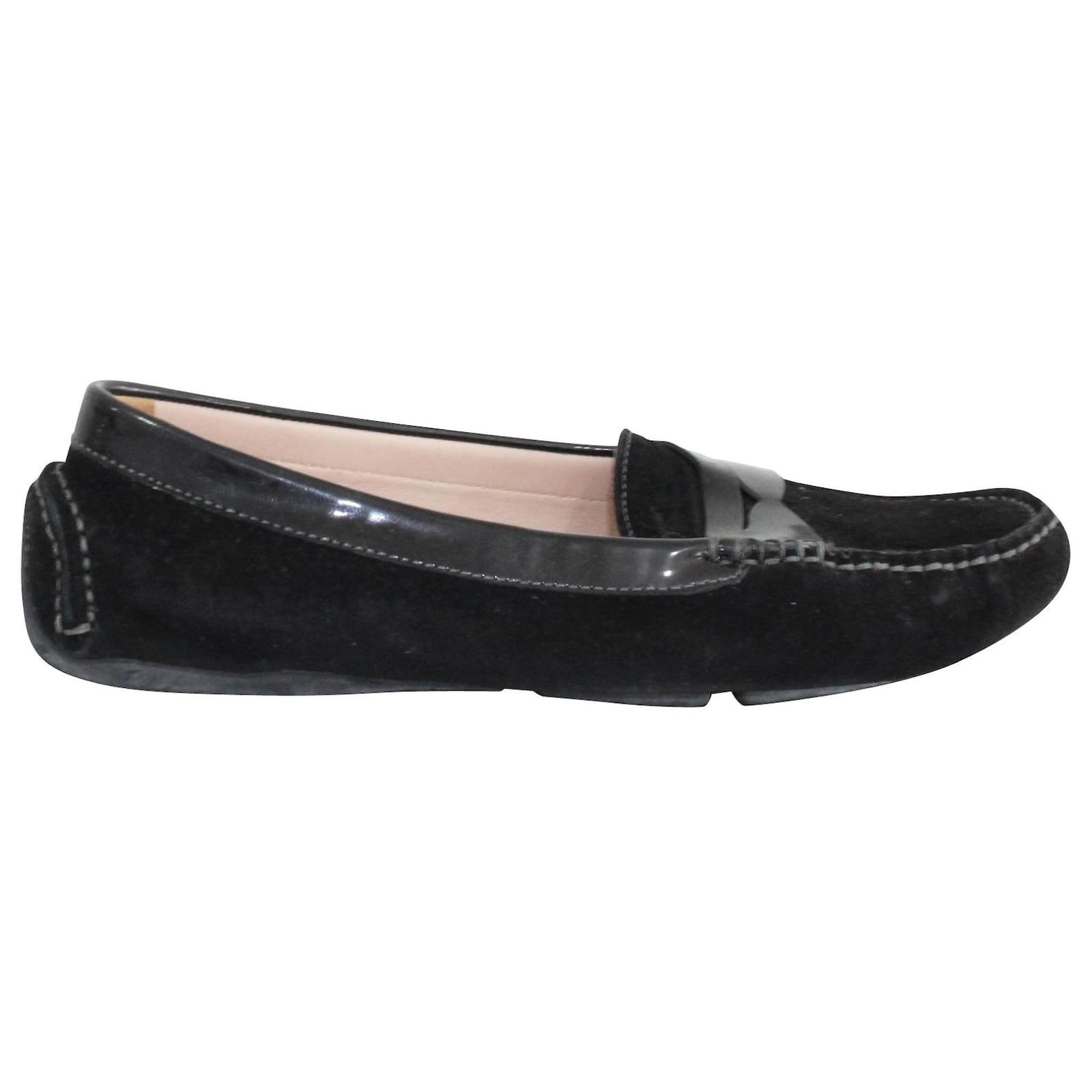 Salvatore Ferragamo Suede Loafers Black 