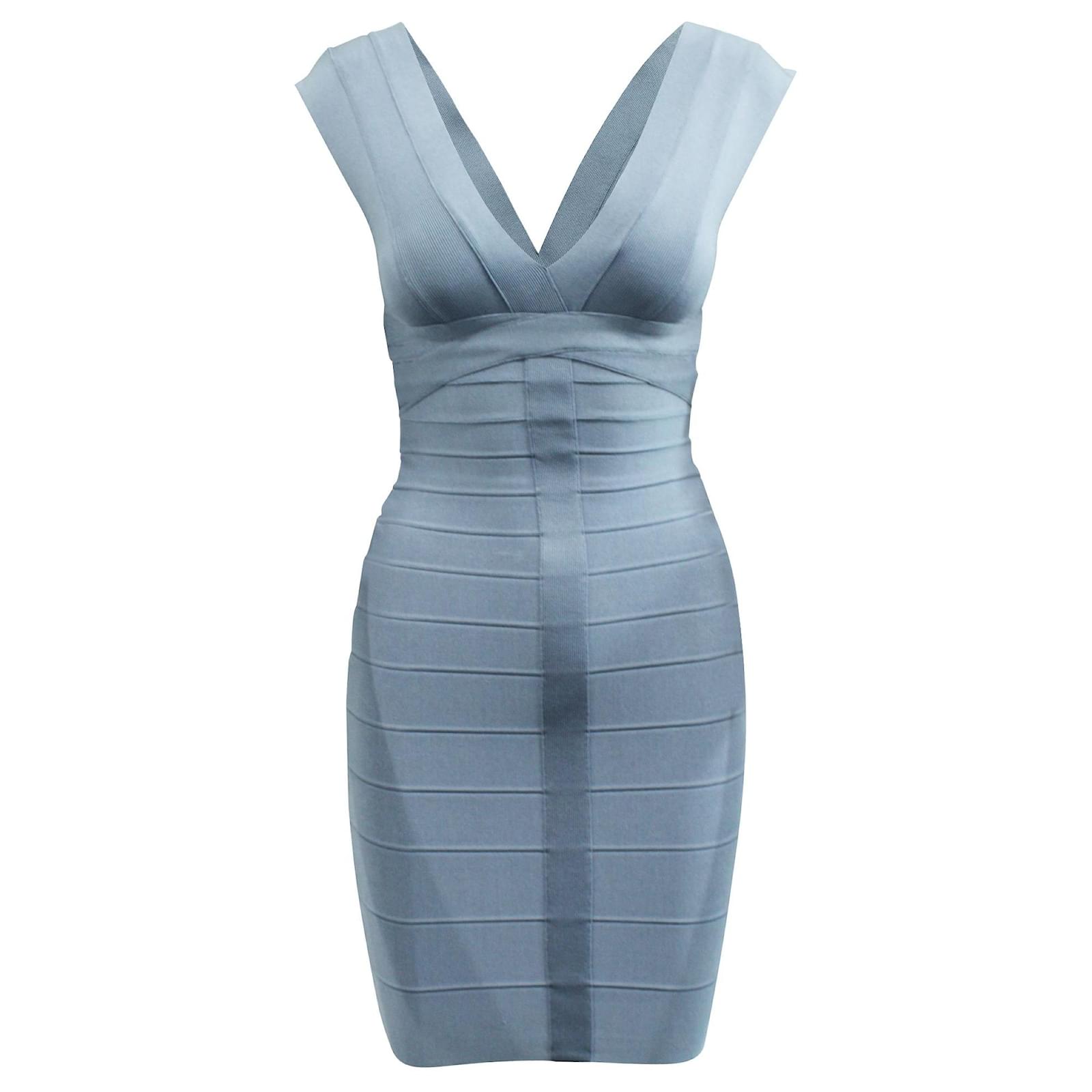 herve leger light blue dress Herv Lger, will these dresses ever make a comeback? I see the potential : r/whatthefrockk