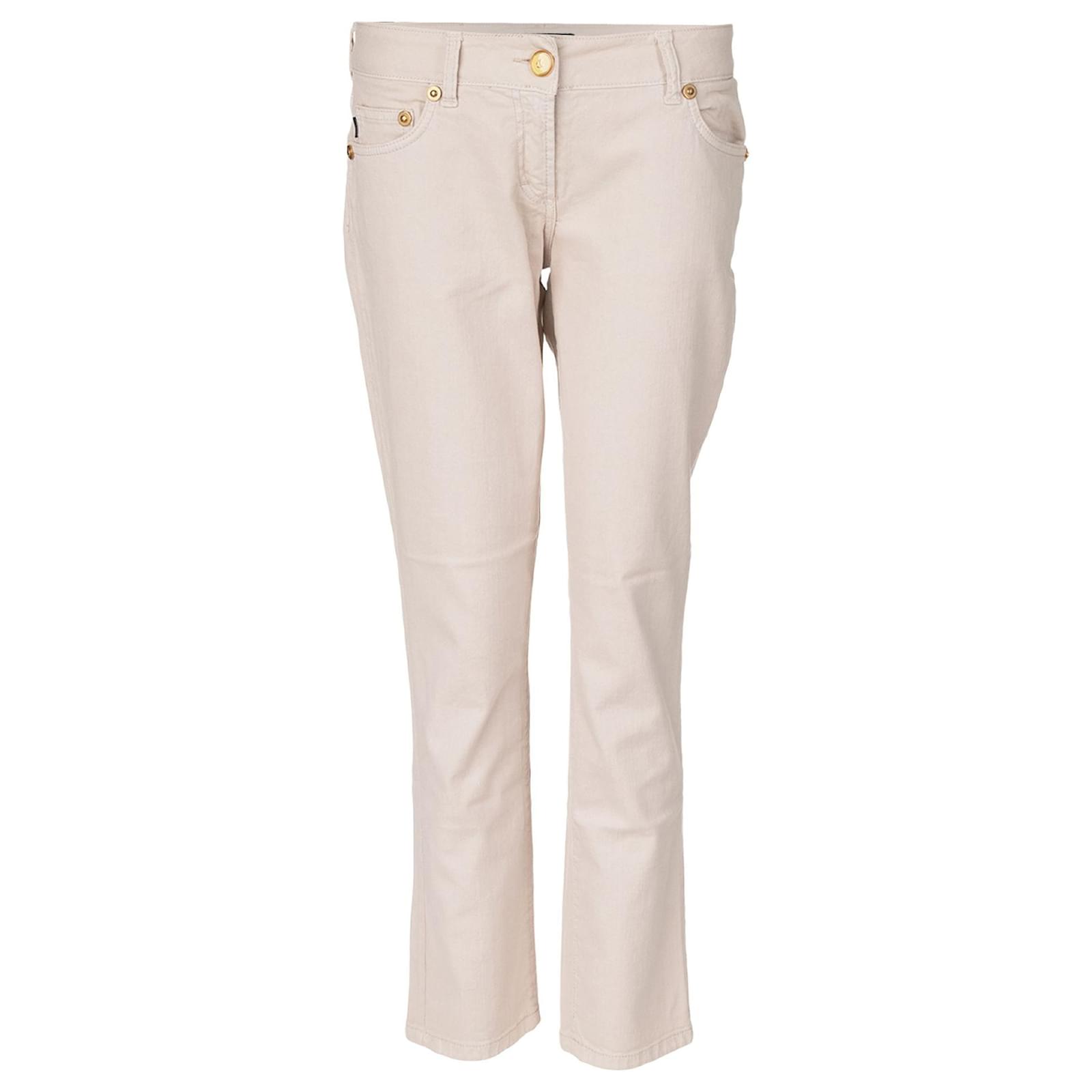 Just Cavalli Pantaloni a trapezio beige Carne Cotone ref.356337 - Joli  Closet