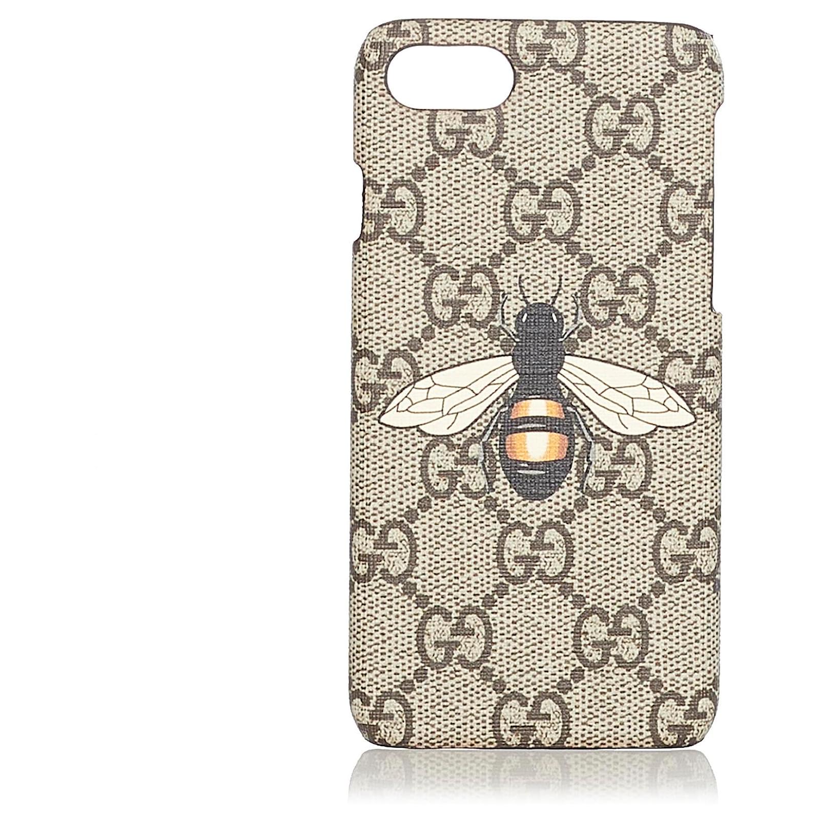 Gucci Brown GG Supreme Bee Phone Case Multiple colors Cloth Cloth ref.356530 - Joli Closet