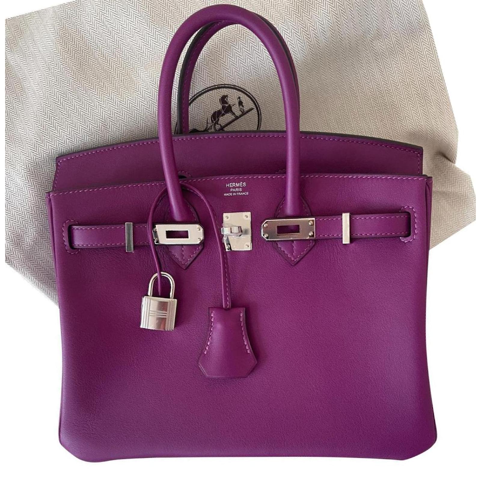 Hermès - Authenticated Birkin 25 Handbag - Leather Purple Plain for Women, Very Good Condition