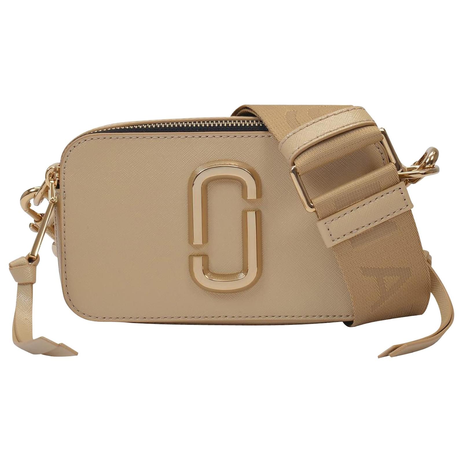MARC JACOBS SNAPSHOT BAG IN KHAKI COLOR LEATHER