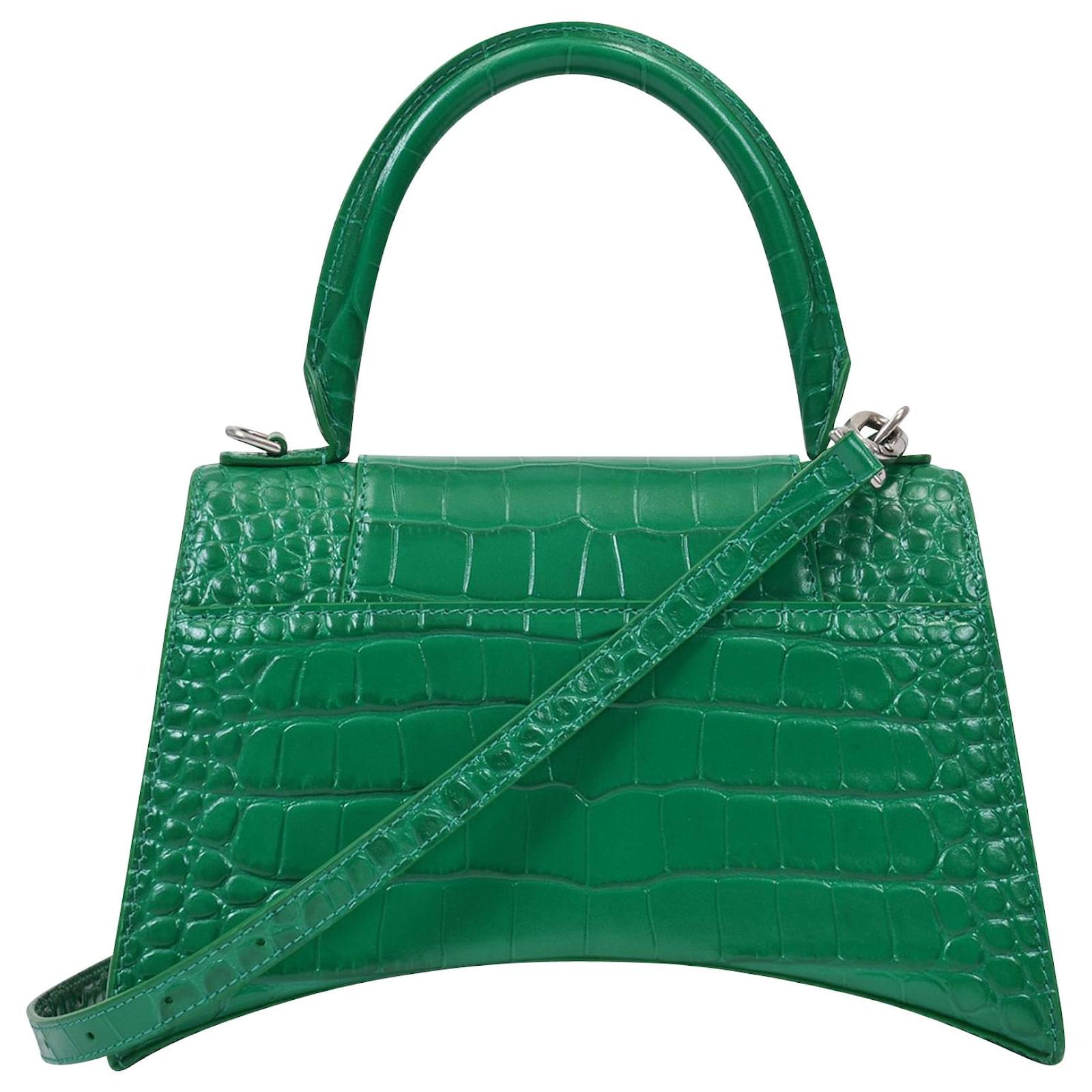 Balenciaga green Small Hourglass Top-Handle Bag