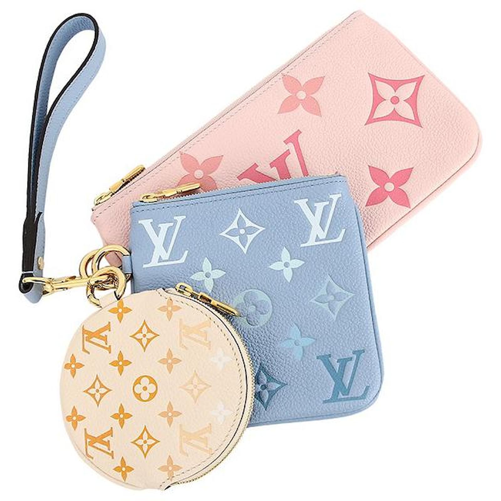 Louis Vuitton Clutch bags Pink Yellow Light blue Leather ref