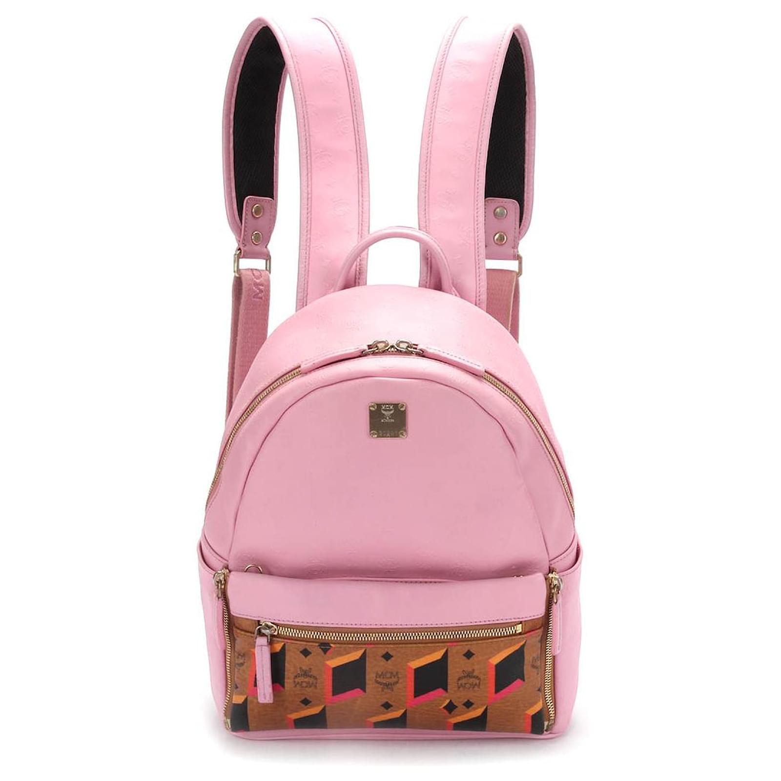 MCM Backpack Pink Leather ref.357386 Joli Closet