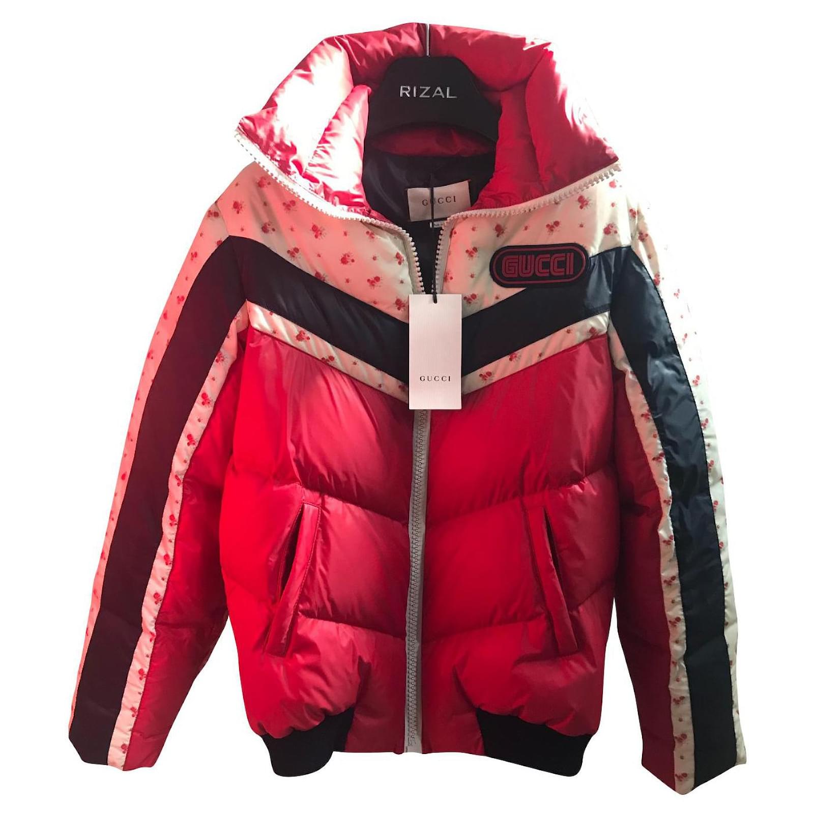 Gucci flower down jacket Red  - Joli Closet