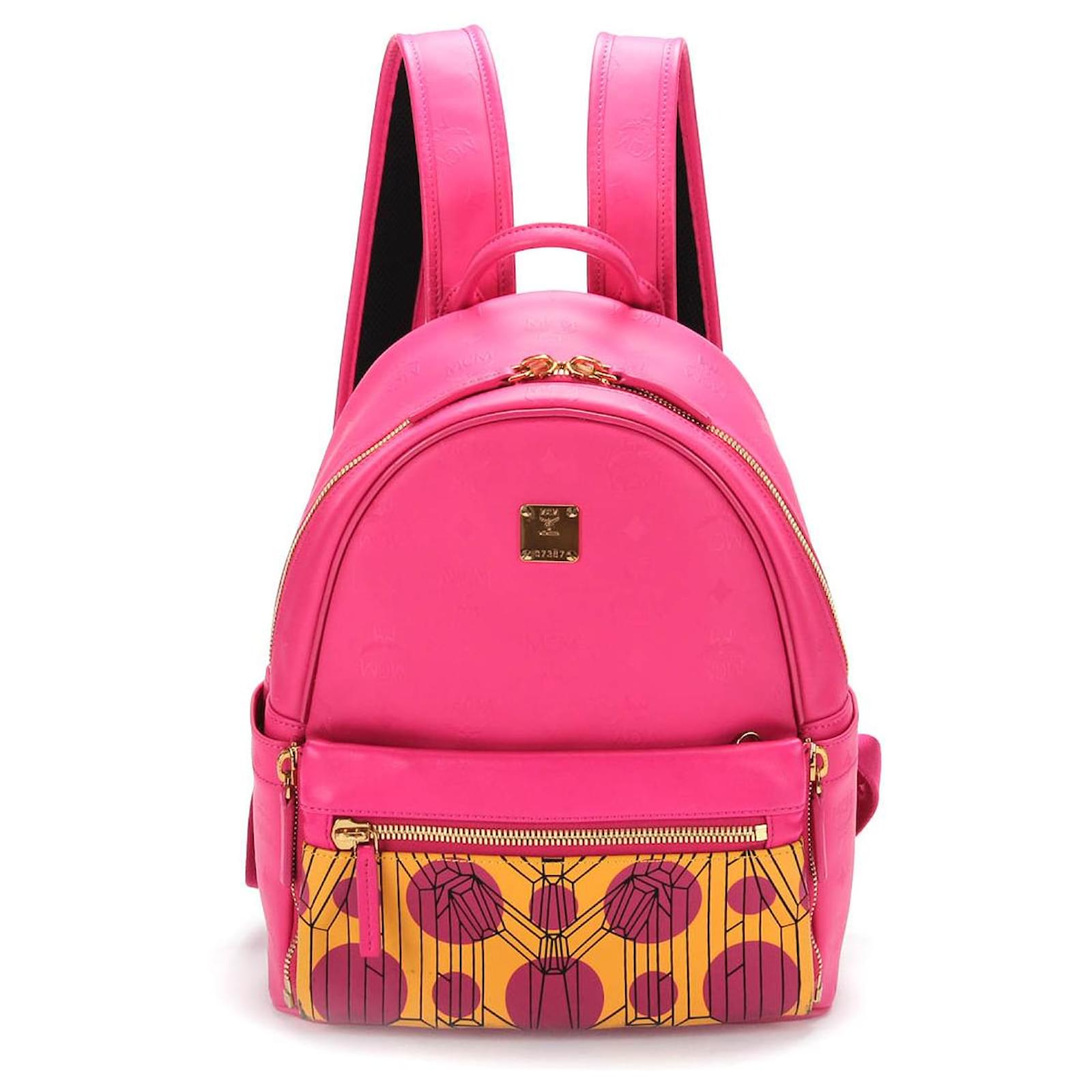 MCM Backpack Pink Ponystyle calfskin ref.357539 Joli Closet