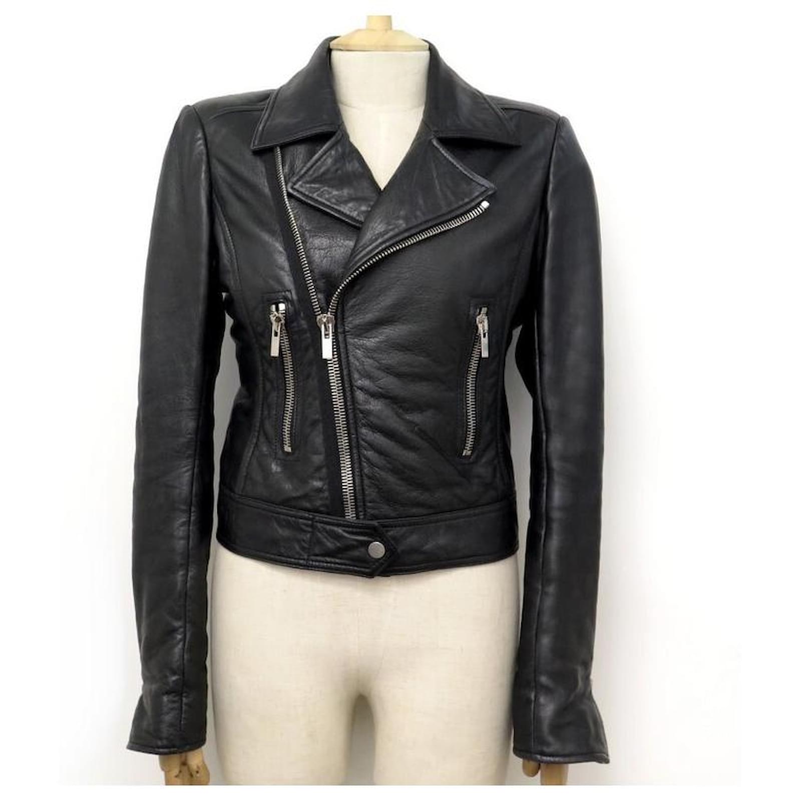 BALENCIAGA Size 8 Black Quilted Leather Biker Moto Jacket For Sale at  1stDibs  balenciaga leather jacket review balenciaga quilted motorcycle  jacket balenciaga quilted leather jacket