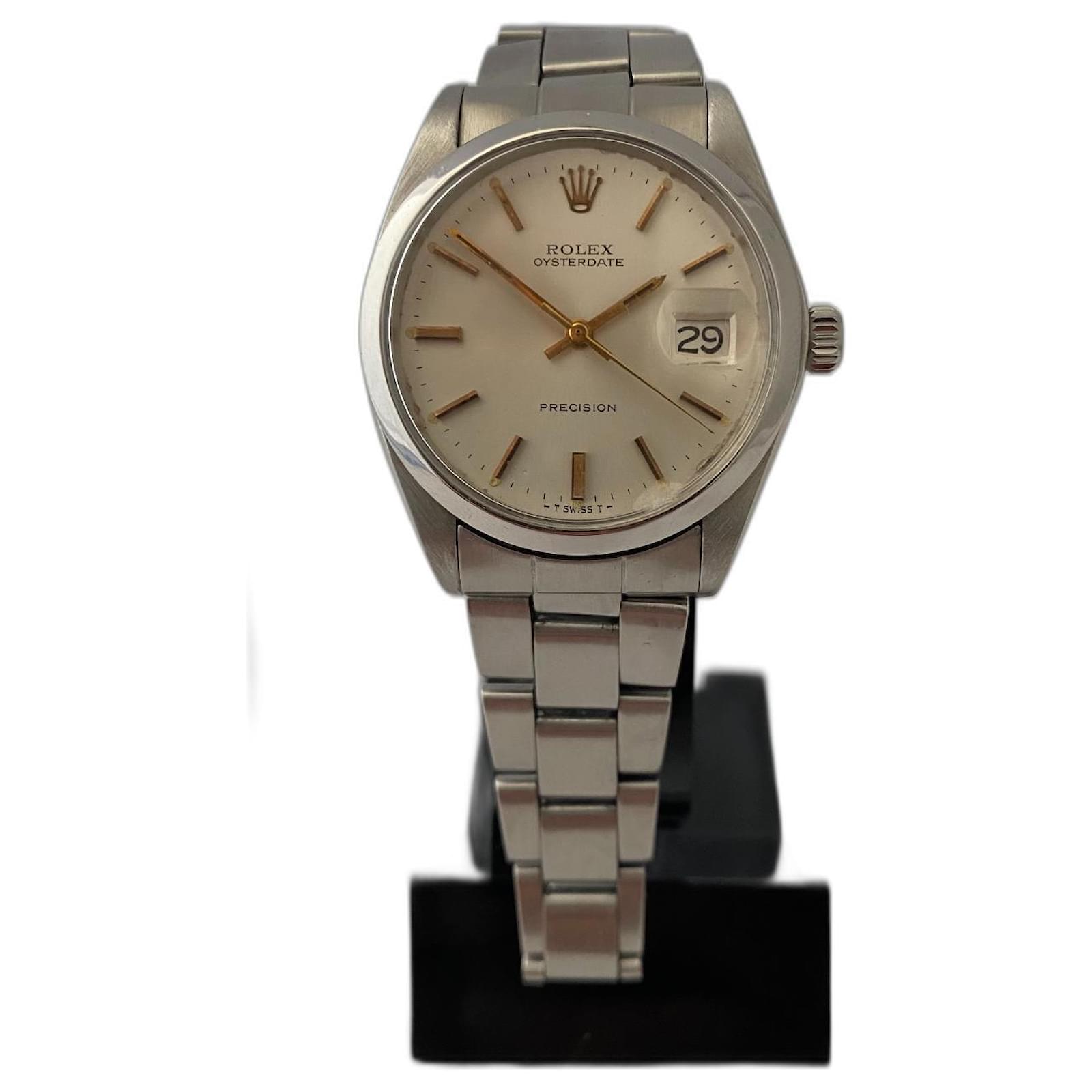 Rolex Oyster precision Silvery Steel ref.357949 - Joli Closet