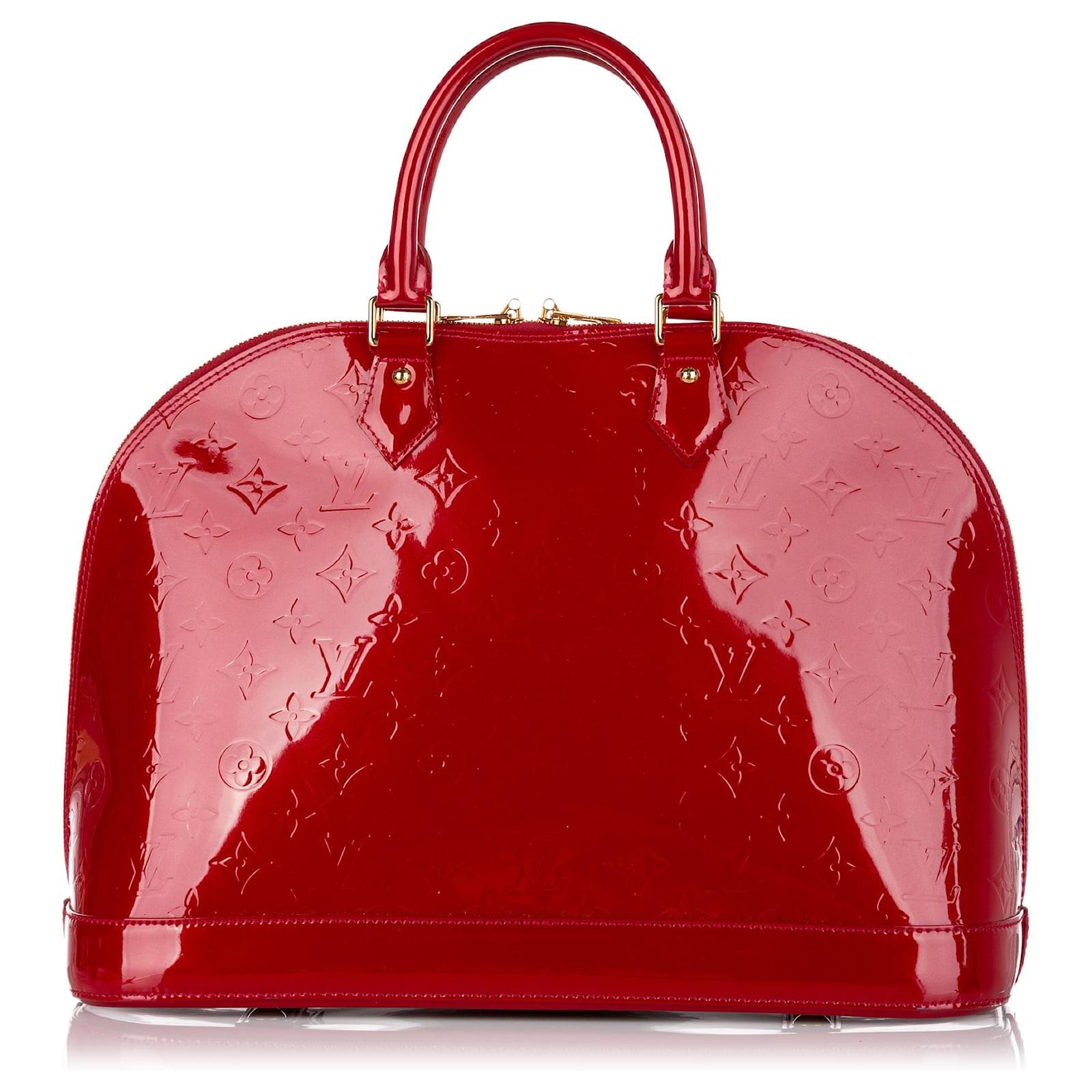 Louis Vuitton Red Vernis Alma MM Leather Patent leather ref.358014