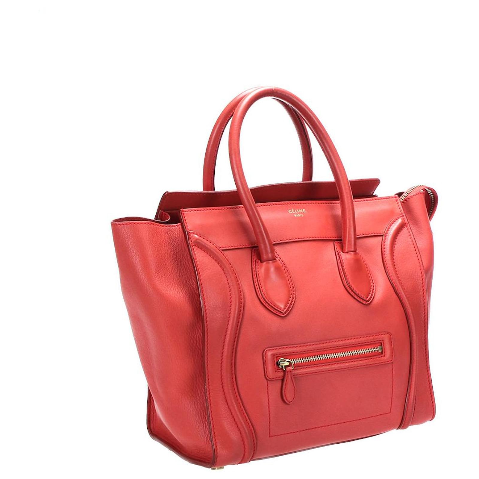 celine luggage red