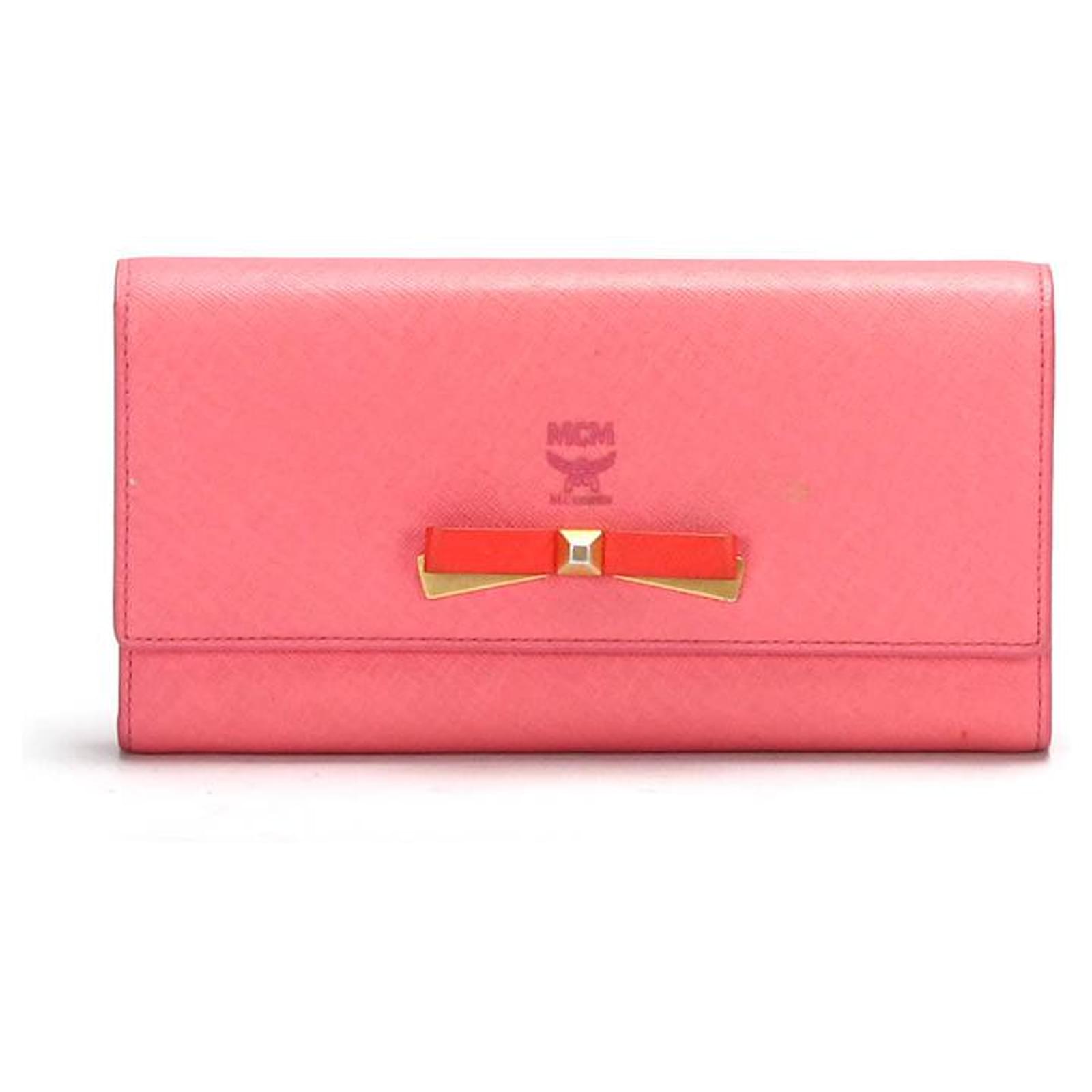 mcm wallet pink