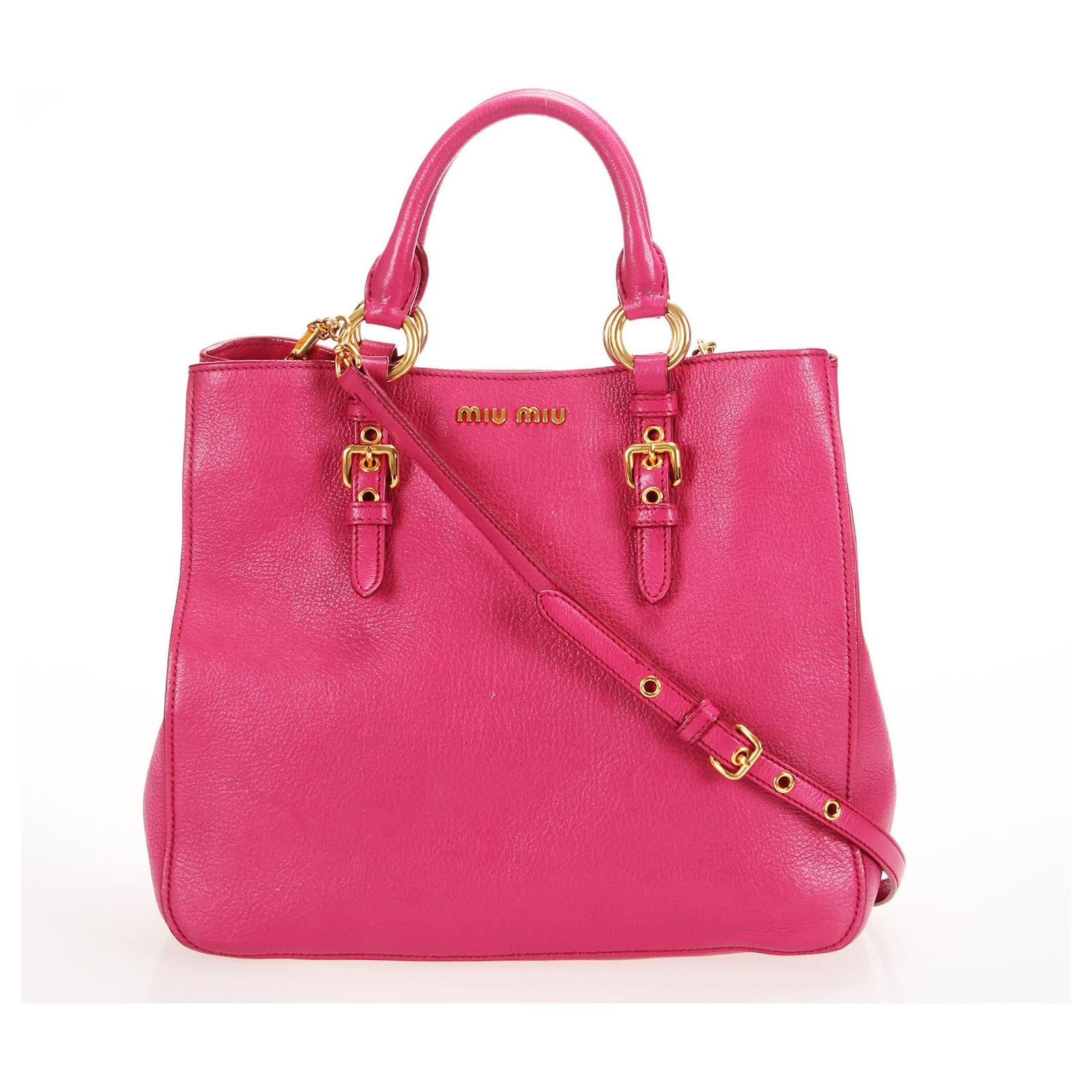 miu miu 2way shoulder bag bag Women's leather Pink ref.358614