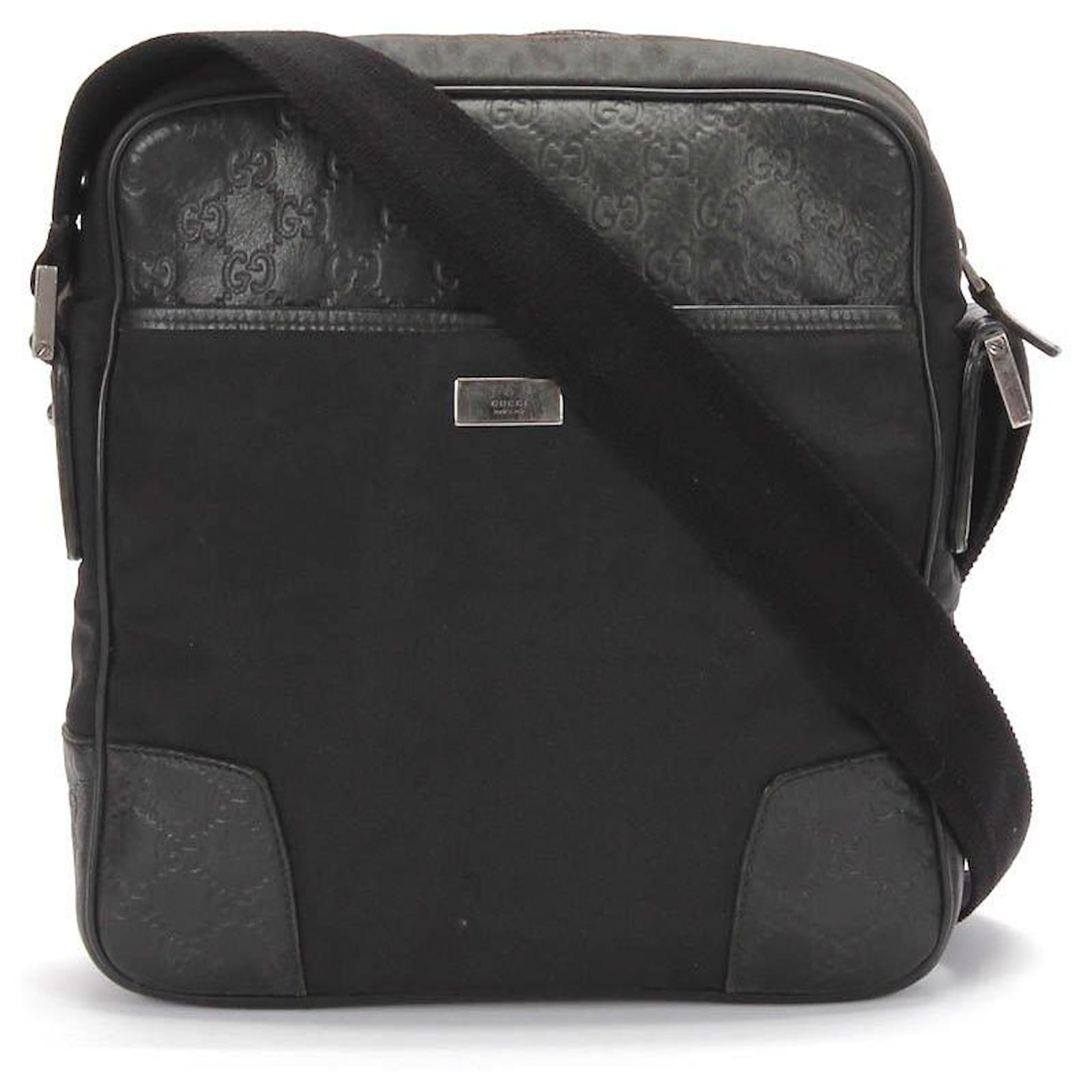 Gucci Gg Nylon Shoulder Bag 162783 in black Cloth ref.358673