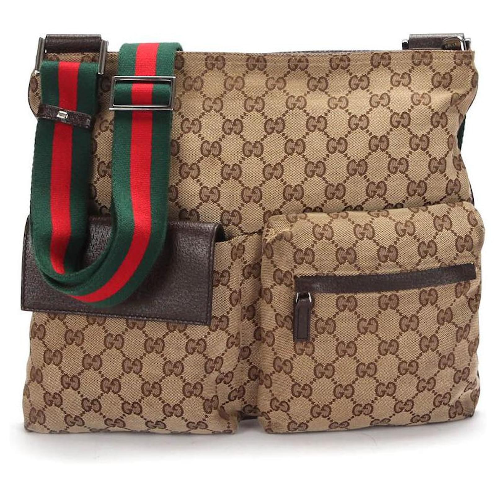 Gucci Jumbo Gg Canvas Messenger Bag in Brown for Men
