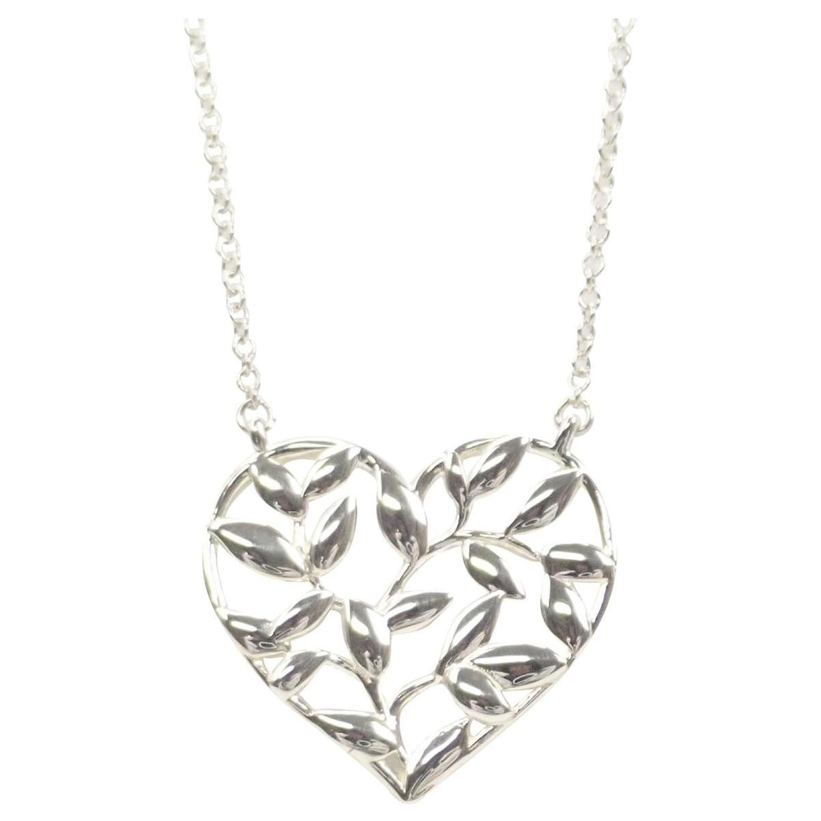 olive leaf heart pendant