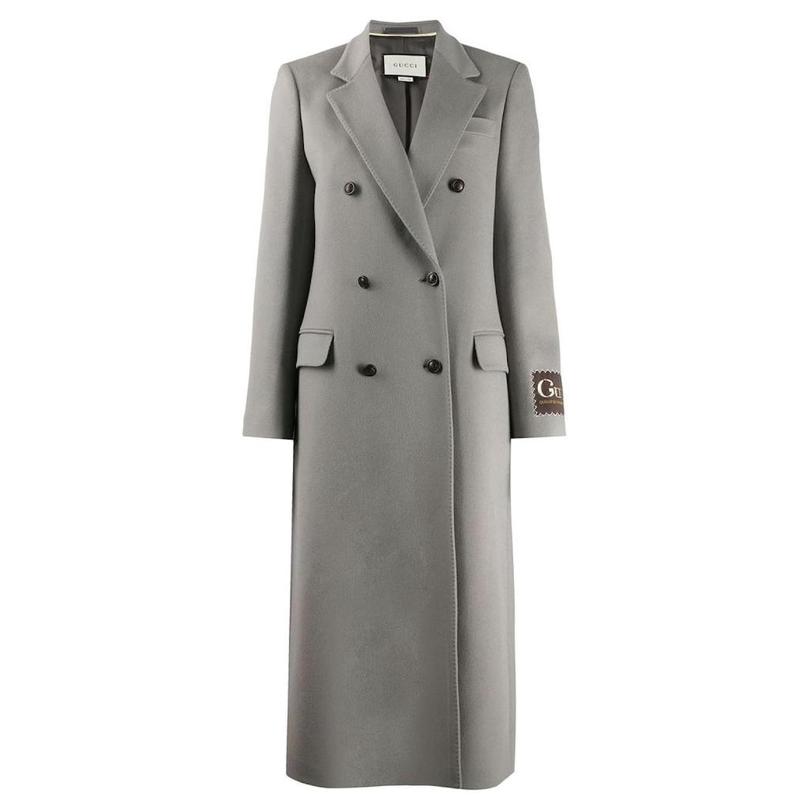 Gucci Coats, Outerwear Grey Wool  - Joli Closet
