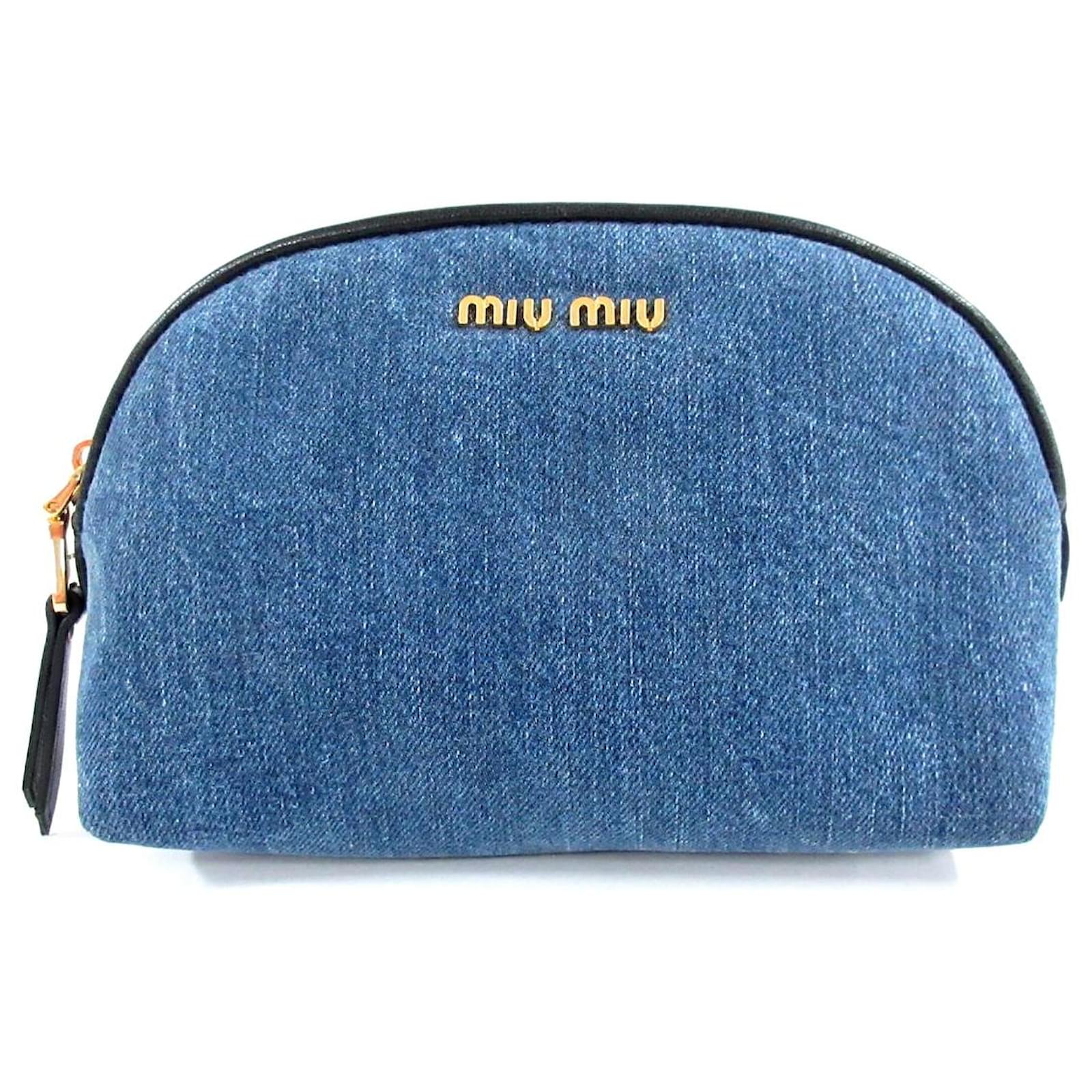 Miu Miu Denim Clutch in Blue