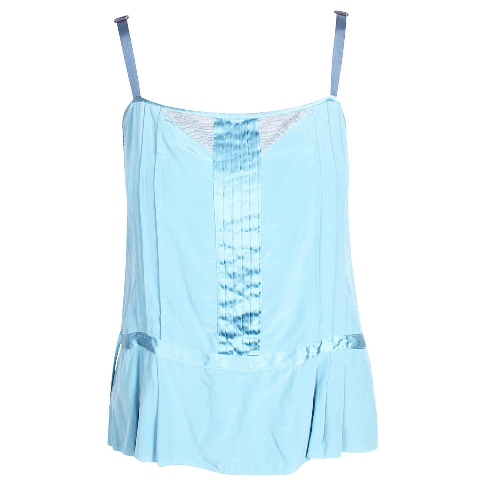Marc Jacobs Blue Silk Top ref.360089 